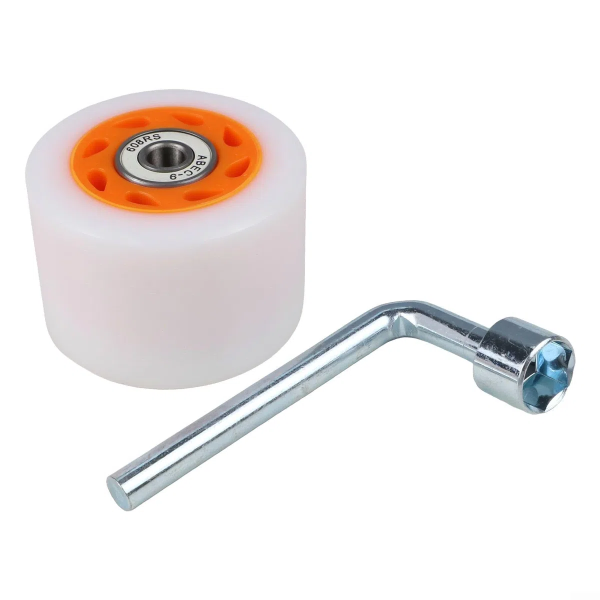 Lot de 8 roues de patins à roulettes compatibles avec les patins à roulettes et patins à roues alignées 58 mm de diamètre, roues en polyuréthane avec roulements en acier (orange (92A)