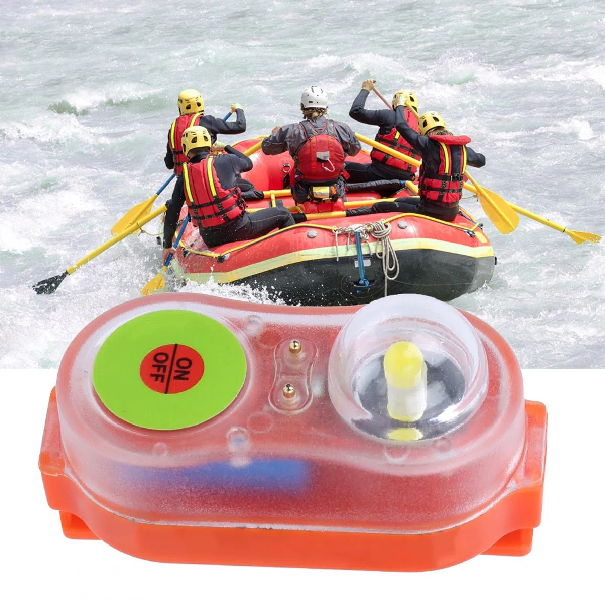 Lampe de poche pour gilet de sauvetage LED Lithium JHYD-I Lampe de poche auto-éclairante à l'eau de mer Conspic pour une visibilité et une sécurité accrues dans l'eau(Orange)