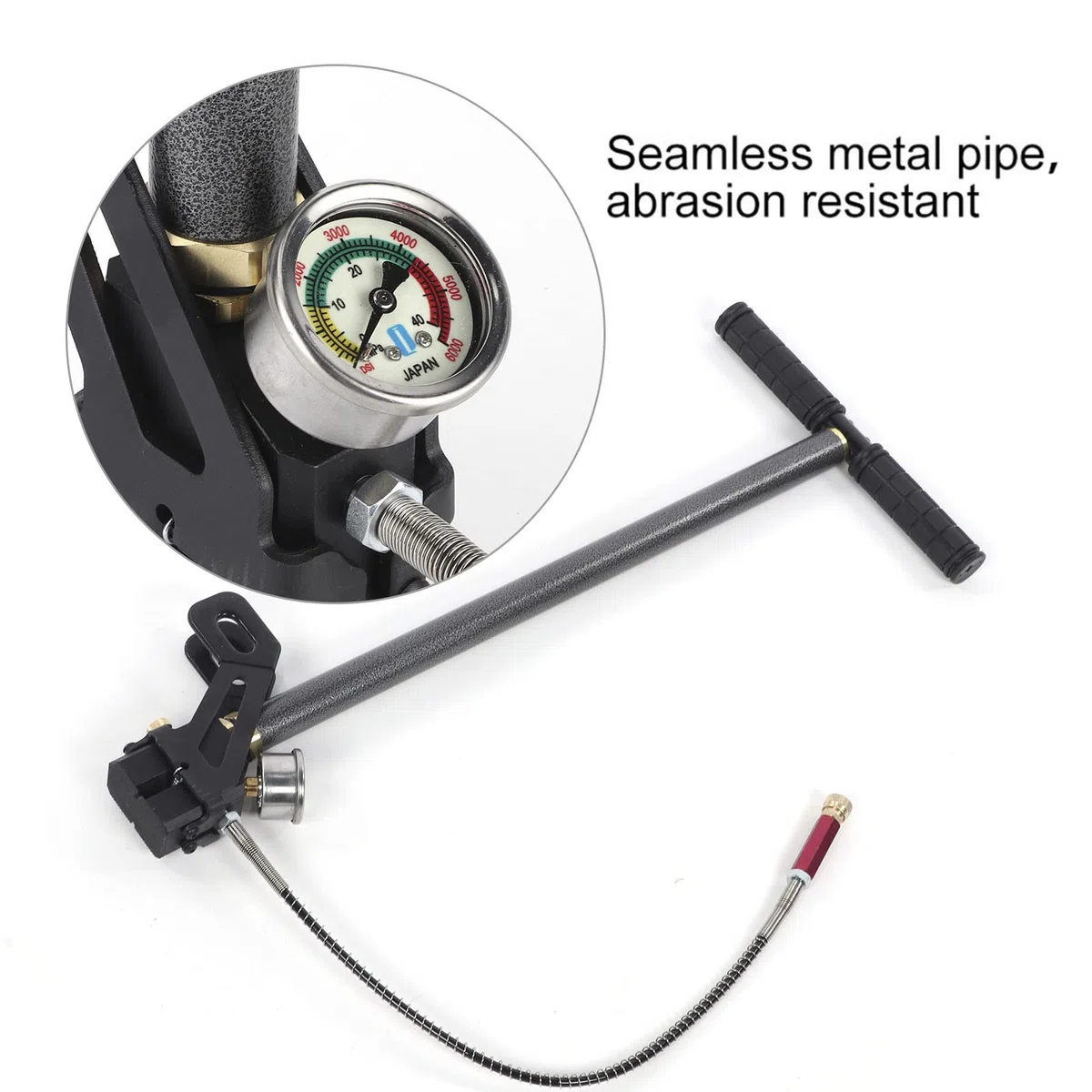 Pompe Manuelle Haute Pression 3 Étapes 4500 psi, Acier Tungstène, pour Pistolet à Air PCP, Filtre Air, Bateau, Pneu, Balle