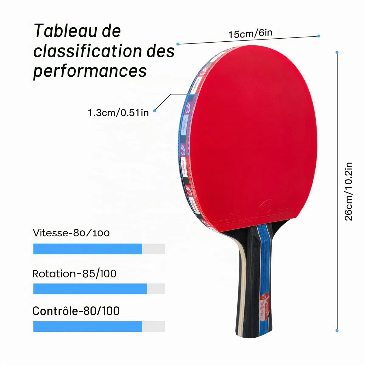 Ensemble de Raquettes de Ping-Pong de Table avec Raquettes de Ping-Pong, Balles et Sac