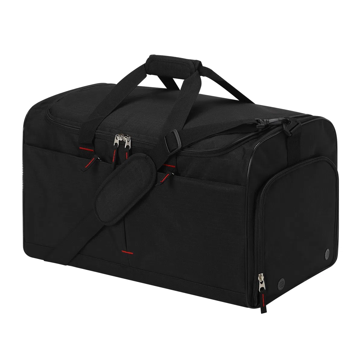 55L Grand Sac de Sport Homme - Sacs de Voyage avec Compartiments Chaussures et Humide, pour Weekend, Fitness, Gym - Noir
