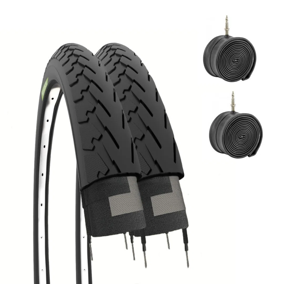 2 pneus 700 x 28 C + Chambres pneumatiques routières en Caoutchouc Noir vélo Ville vélo randonnée 28 x 1 5/8 x 1 1/8