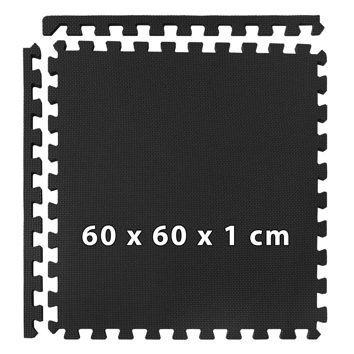 ALPIDEX 8 Pièces Tapis Protection Sol 60x60x1 cm Matelas Puzzle 2,88 m² EVA Caoutchouc Tapis Bordures Antidérapant Tatami Fitness Sport Dalle Mousse Gym Garage Piscine Isolation