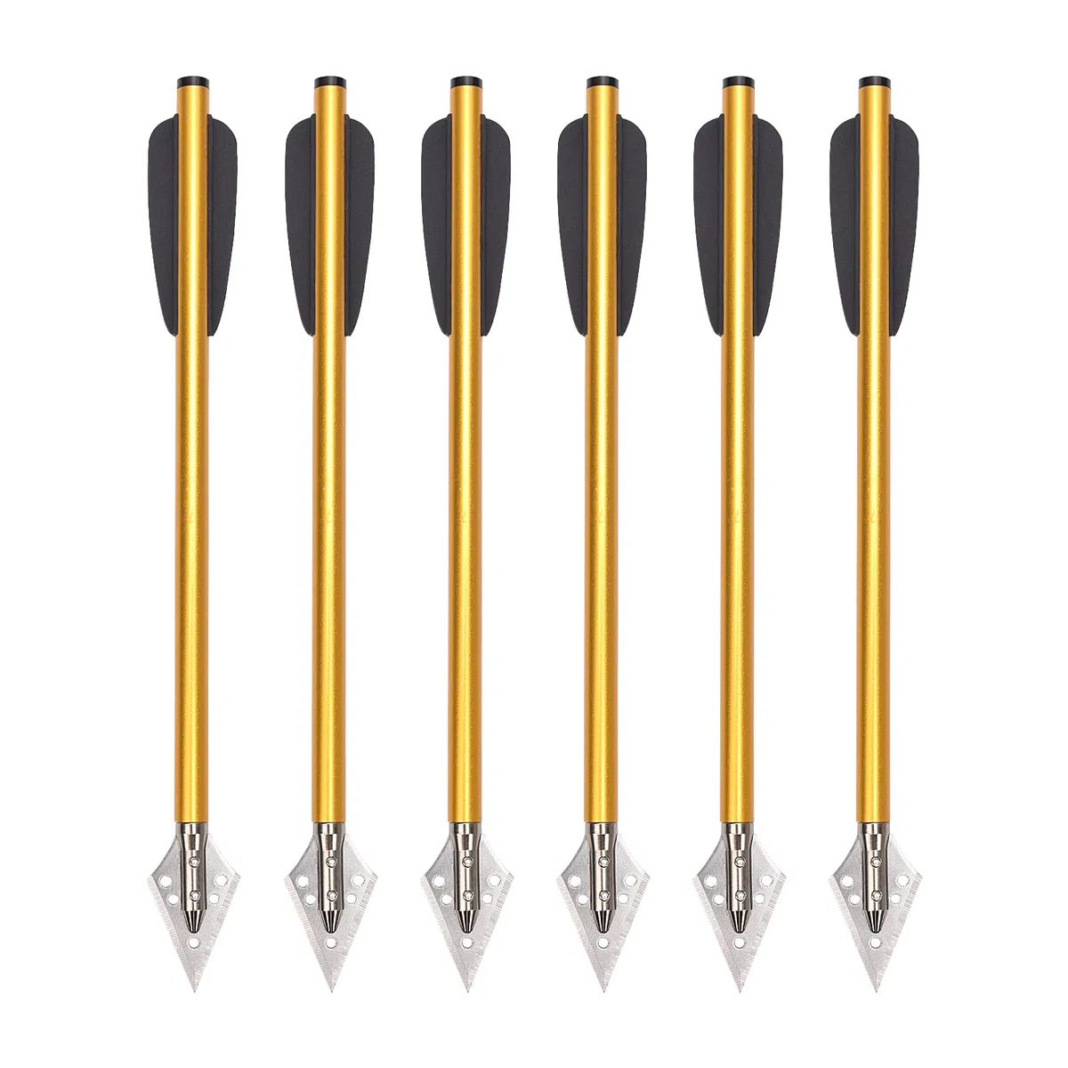 NIKA ARCHERY Flèches de Boulon d'arbalète en Aluminium de 6,6 "avec tête Large pour arbalète Pistolet 50-80 LBS Cible de Pratiquer Flèches en Aluminium Flèches d'arbalète Pistolet Boulons d'arbalète