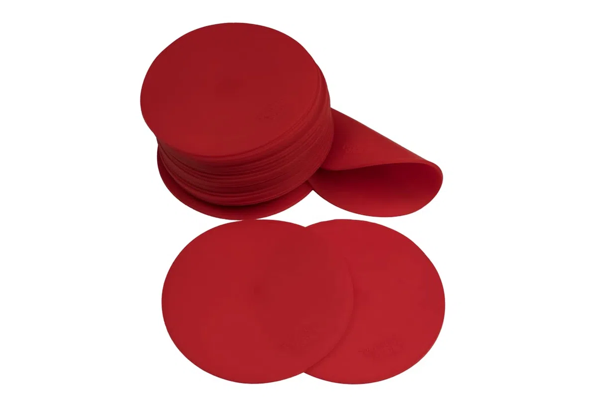 POWERSHOT® Lot de 24 disques de marquage - Couleur au Choix (Blanc, Rouge, Bleu) - Marquage au Sol pour repères visuels ou délimiter des terrains
