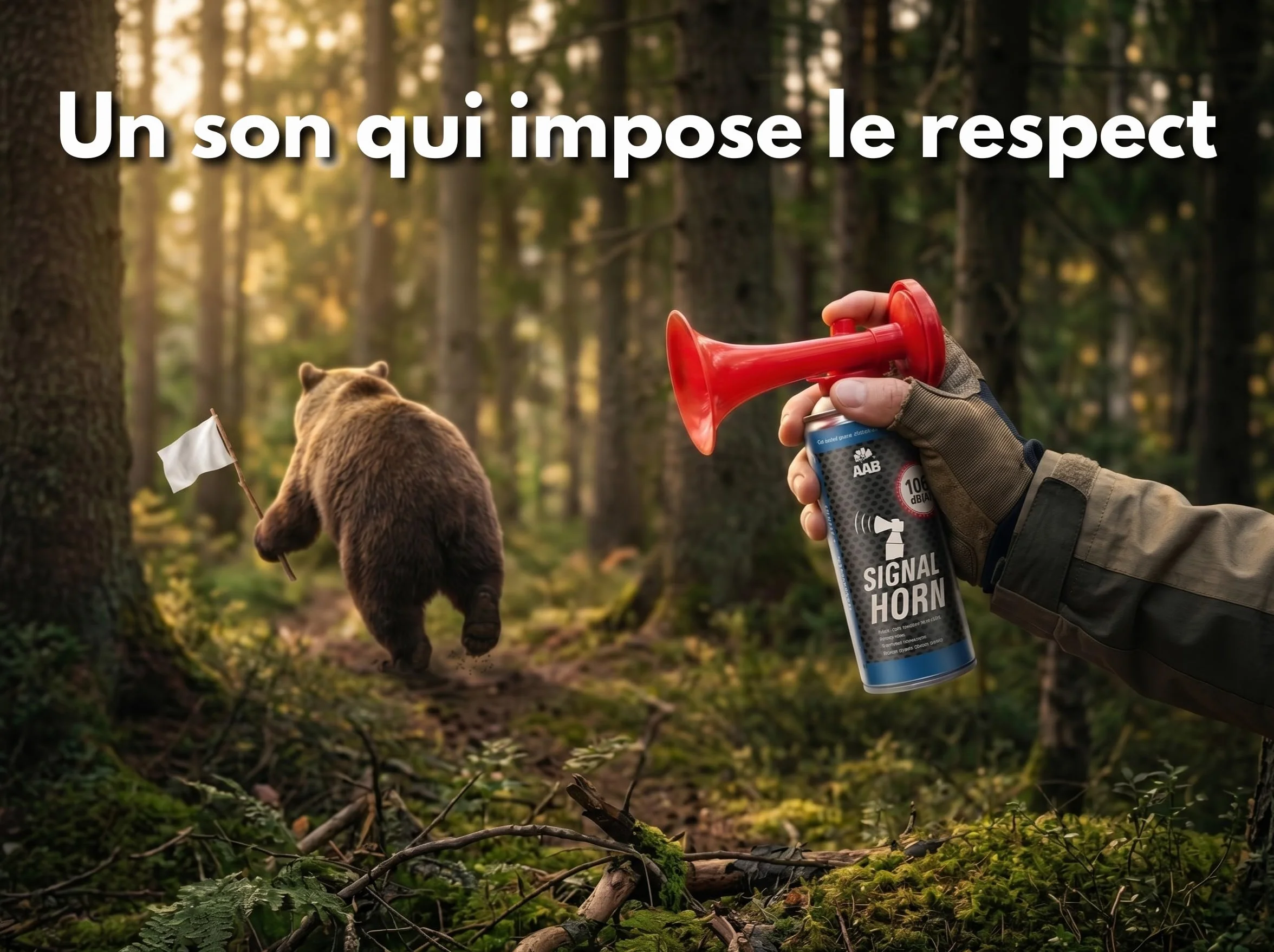 AABCOOLING Corne de Brume 106 dB(A) - Klaxon à air comprimé puissant jusqu'à 120 bips, avec gaz ininflammable, idéal pour le sport, les supporters et la navigation
