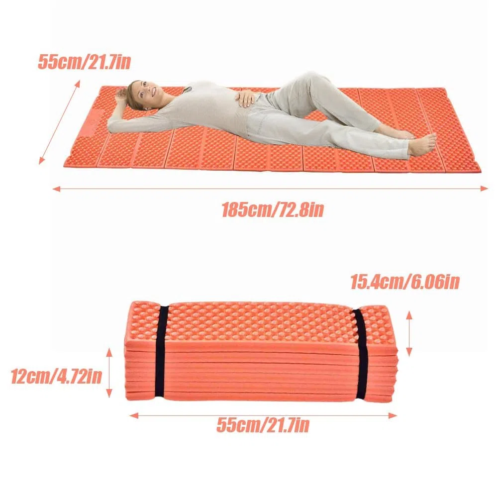 Tapis de camping pliable en mousse, ultra léger, tapis d'extérieur pour tente de plage, matelas de couchage pliable à cellules fermées, matelas doux pour adultes, imperméable, randonnée, randonnée