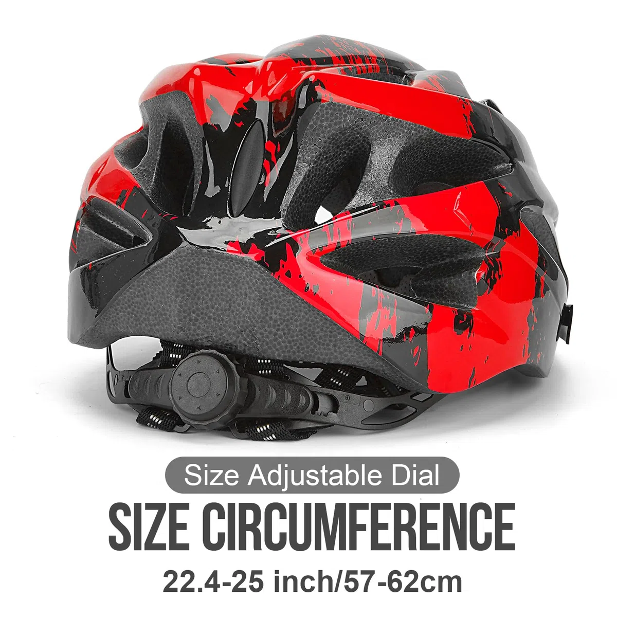 Casque de vélo pour Adulte, Femme et Homme, avec visière Amovible et Rembourrage, Casque de vélo réglable, pour VTT et Le trafic Urbain (pour Tour de tête 57 à 62 cm)
