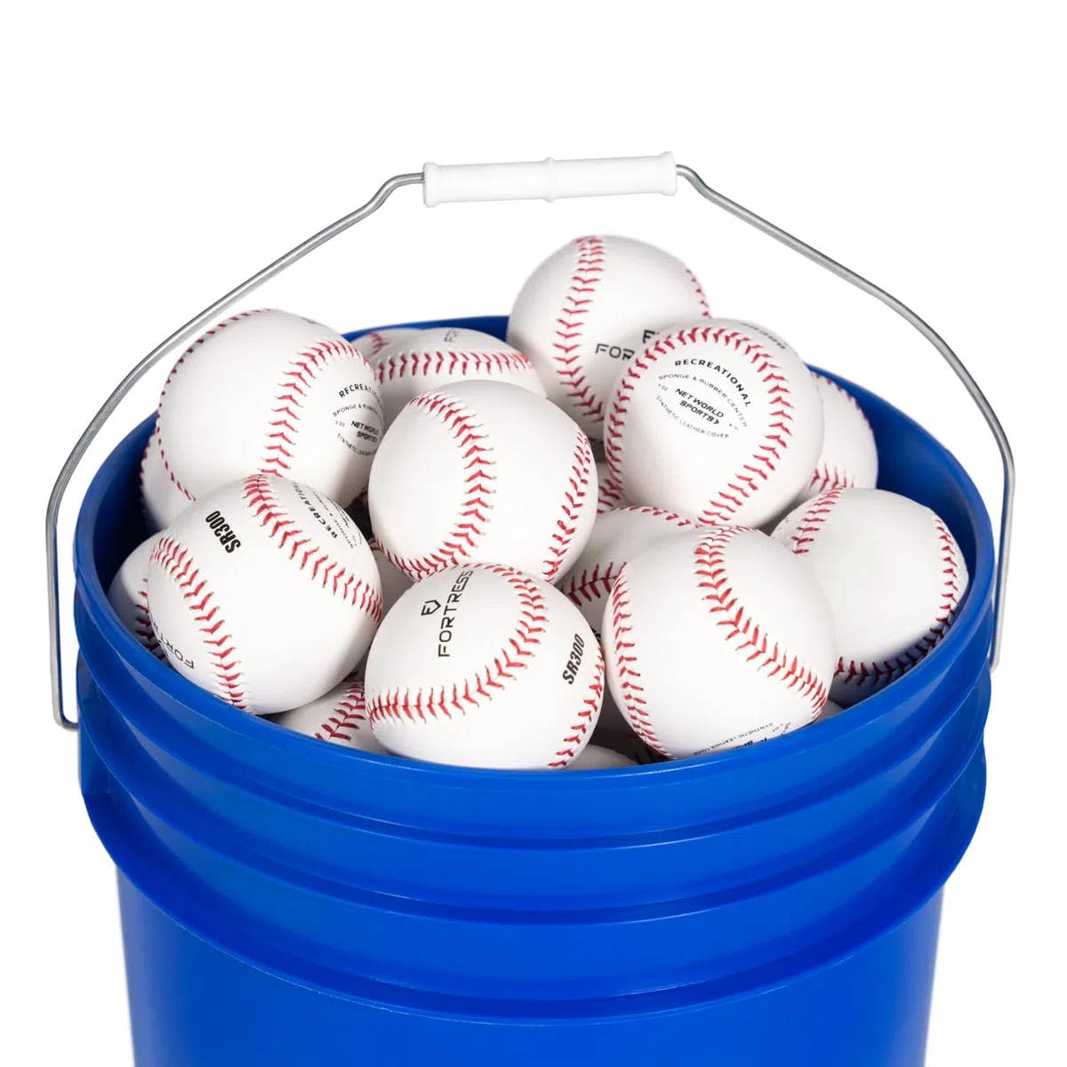 FORZA Fortress Seau à Balles avec Couvercle Rembourré [Capacité de 60 Balles] | Siège Confortable pour Entraîneurs et Joueurs | Idéal pour Cricket, Base-Ball, Tennis et Softball