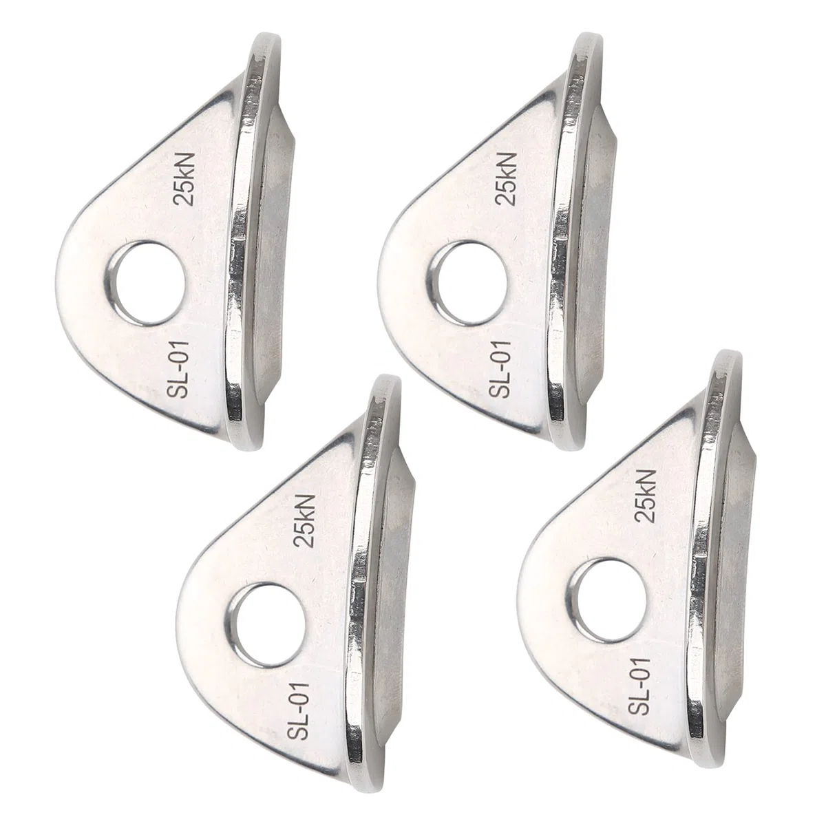 Ausla 4 Pièces de Plaques d'ancrage pour Escalade Ancres en Acier Inoxydable 25KN Capacité de Charge avec Polissage Vibré pour Rappel Sauvetage Ingénierie