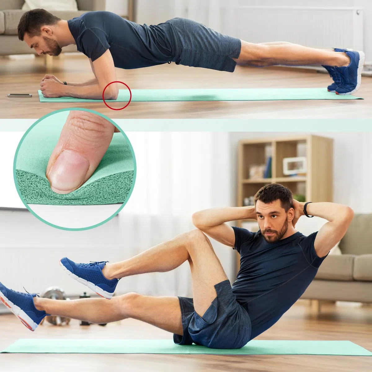 #DoYourFitness tapis de yoga antidérapant | épaisseur de 0,8cm à 2cm | 183cm x 61cm ou XXL 190cm x 100cm | Tapis de gymnastique qui protège les articulations | débutants et avancés | diverses couleurs
