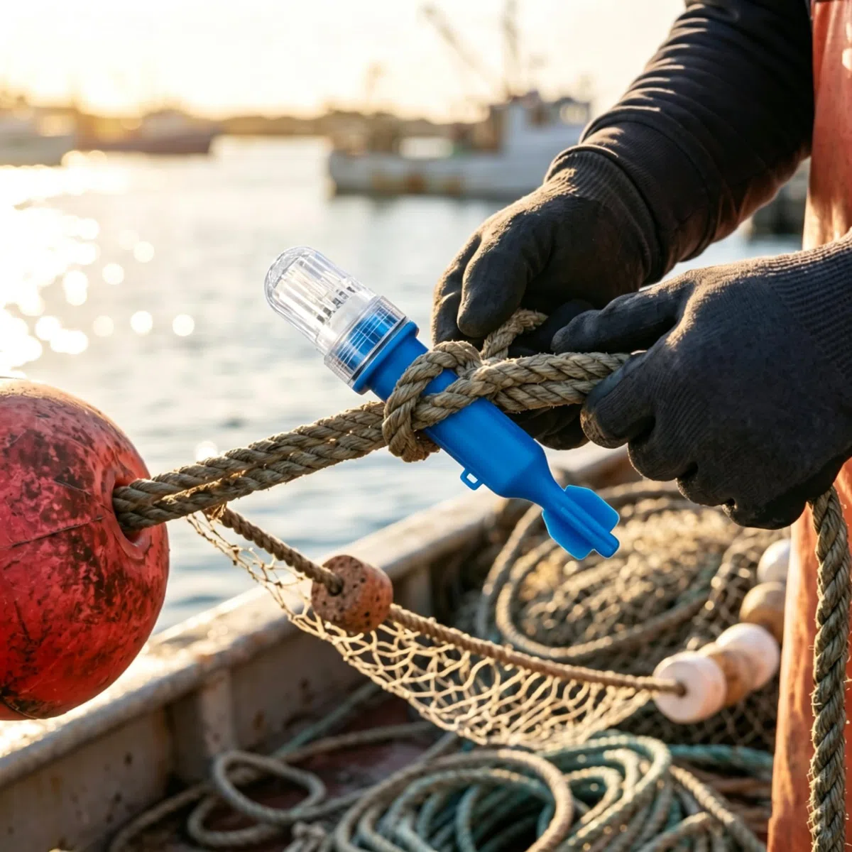 Fusées Marines 3 pièces, fusées éclairantes pour Bateau à contrôle de lumière Intelligent, fusée étanche pour Bateau avec Modes Multi-Flash (Bleu).