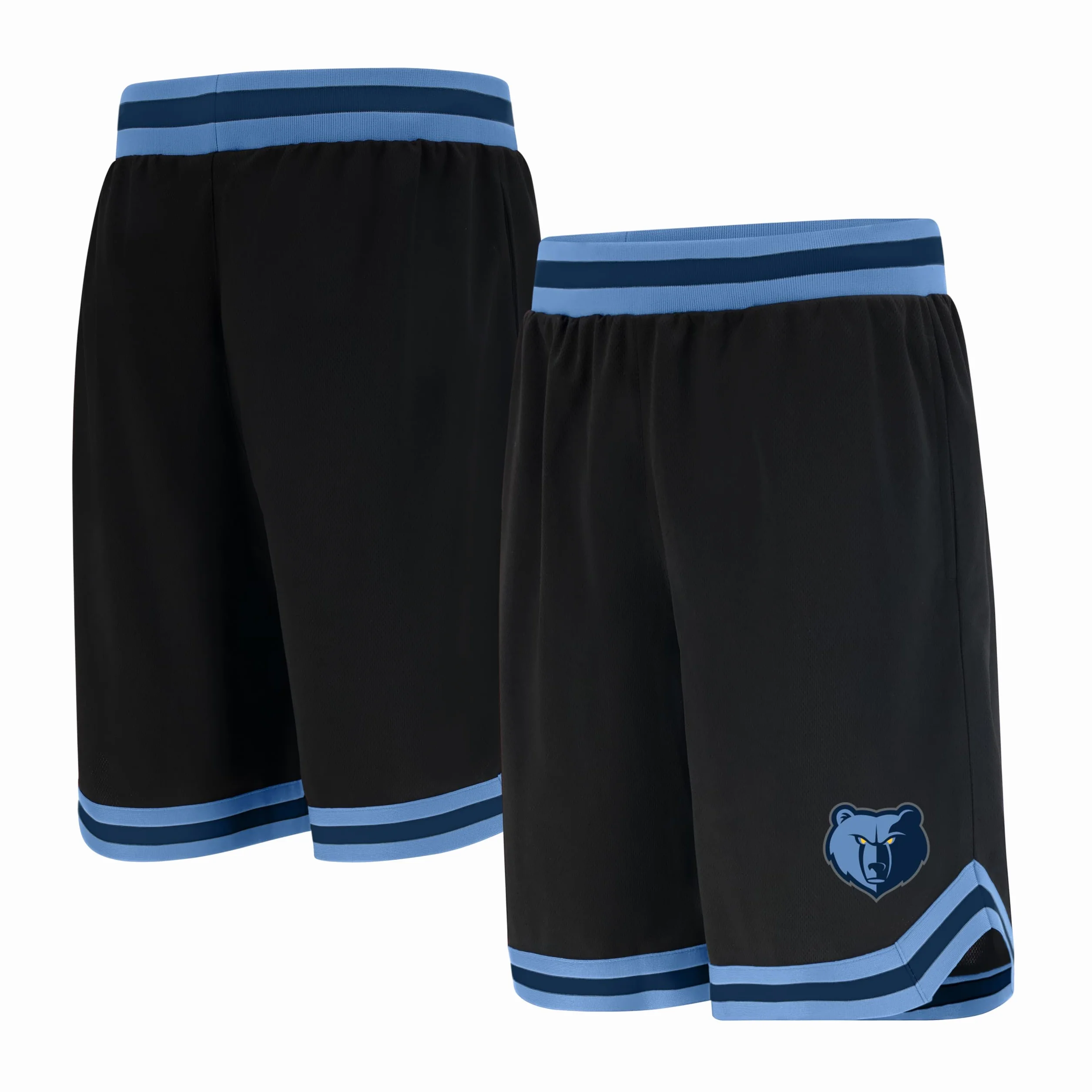 Ultra Game UNK NBA GSM3547F NBA Short de Basket-Ball tissé avec Logo de l'équipe en Poly, Noir, Taille L