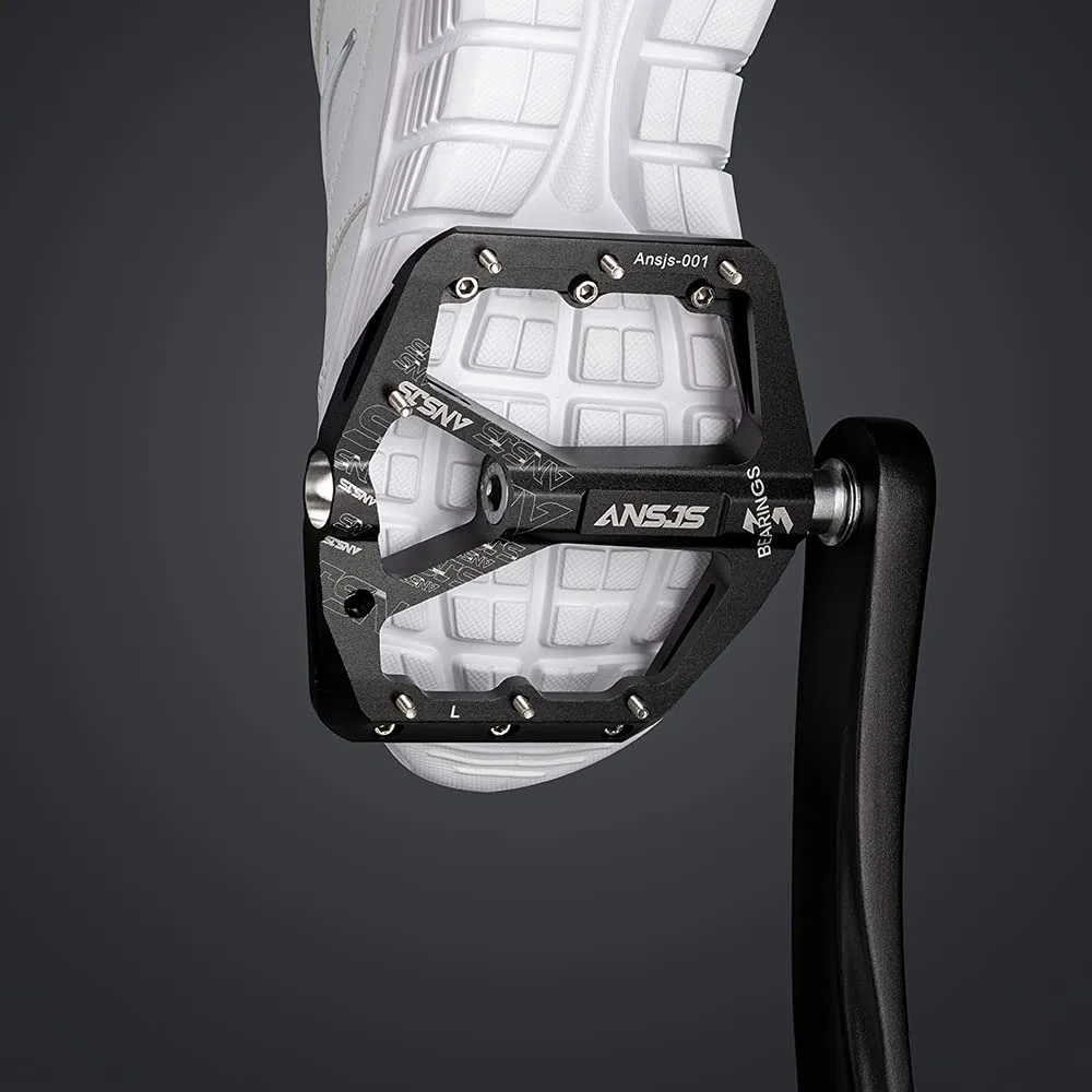 Pédales Plates VTT Pédales de Vélo Ultraléger,9/16" Pédales Vélo Route BMX Clous Antidérapants Alliage d'Aluminium Cyclisme