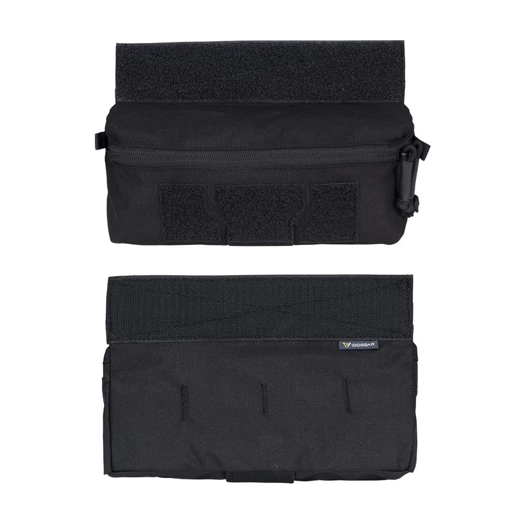 IDOGEAR Tactique Pochette Sac à Déchets Tactique avec Crochet et Boucle pour JPC CPC AVS Vest Pochette Utilitaire Sac Banane
