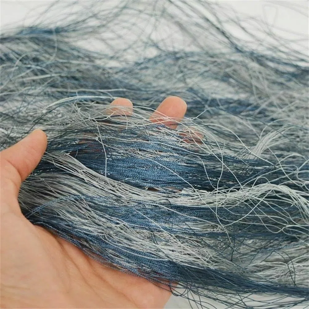 Filet de pêche 1,8 x 30 m, filet de pêche à la main, filet de pêche à mailles, filet monofilament, filet de traction solide pour la pêche