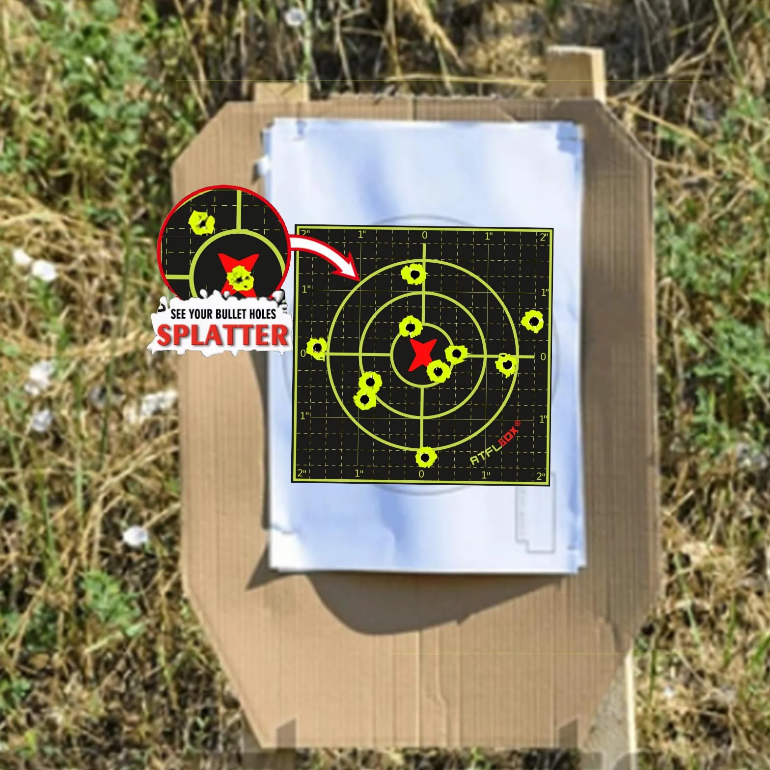 200 pièces Cibles de tir Autocollantes avec disques de tir fluorescents réactifs à l'impact Cibles en Papier 10,2 cm pour Les Exercices de tir au Fusil, au Pistolet et à l'airsoft