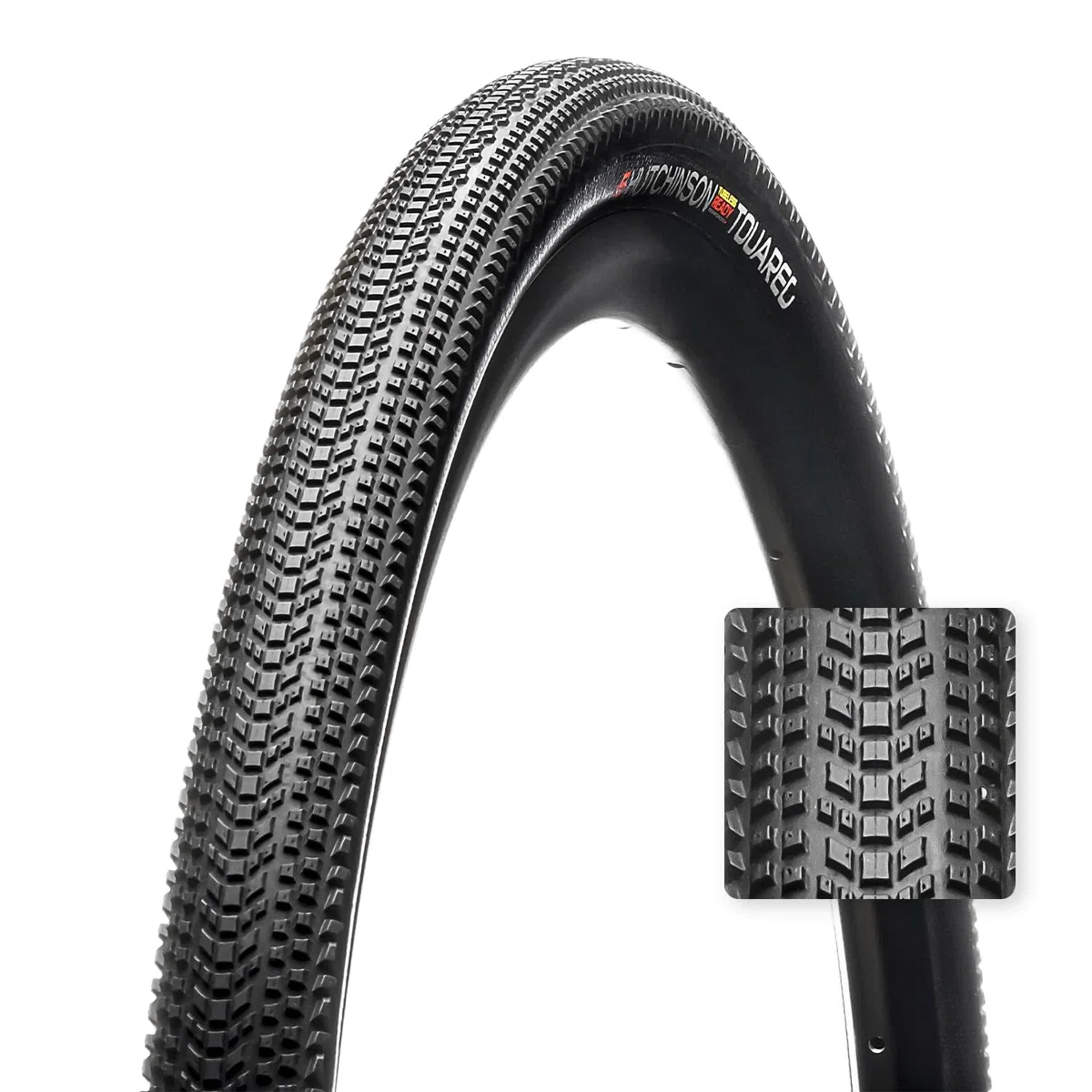 Hutchinson - Touareg Tubeless Ready - Pneu Gravel - Bi-Gomme - pour Les Parcours Chaotiques - Résistant Et Durable - Tringles Souples - Noir