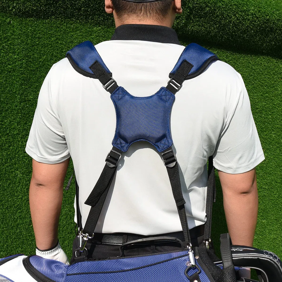 BIG TEETH Sangle de rechange confortable pour sac de golf, double bandoulière réglable, sangle rembourrée pour sac de transport de golf