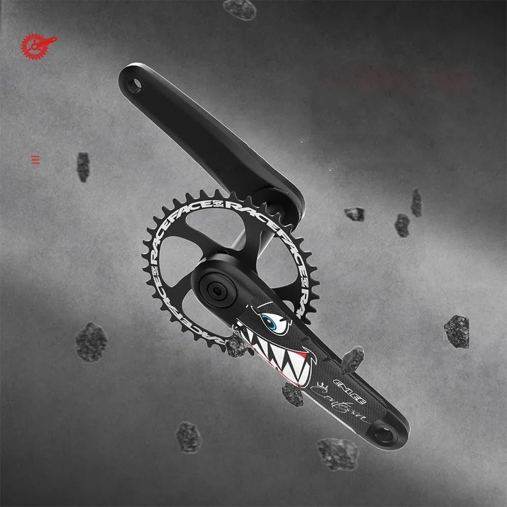 Lot de 2 films de protection pour manivelle de vélo de montagne - Protection contre les rayures - Noir transparent - 14 x 5,5 cm