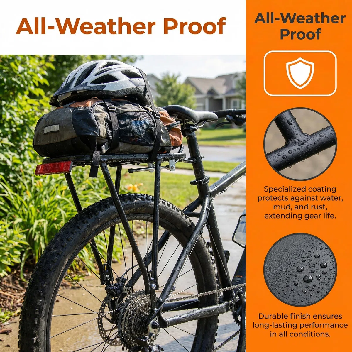 Porte-bagages de vélo universel réglable pour vélo de 26 à 29 pouces, porte-bagages arrière, en alliage d'aluminium, porte-bagages, touring, jusqu'à 75 kg maximum, pour VTT, vélo de route