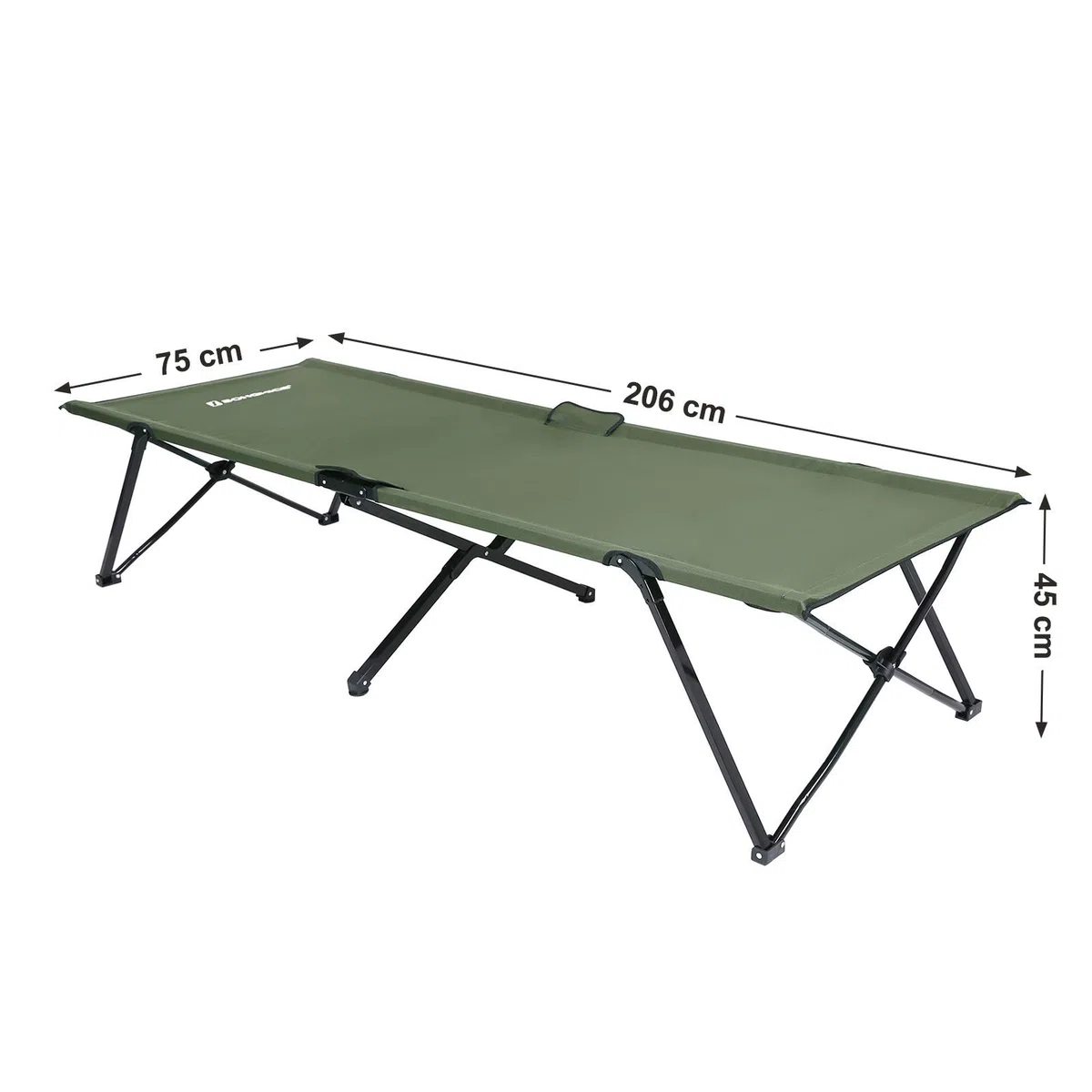SONGMICS Lit de Camp Pliable 1 Personne, Lit d’Appoint, 206 x 75 x 45 cm, Capacité 110 kg, pour Camping, Randonnée, Voyage en Plein Air
