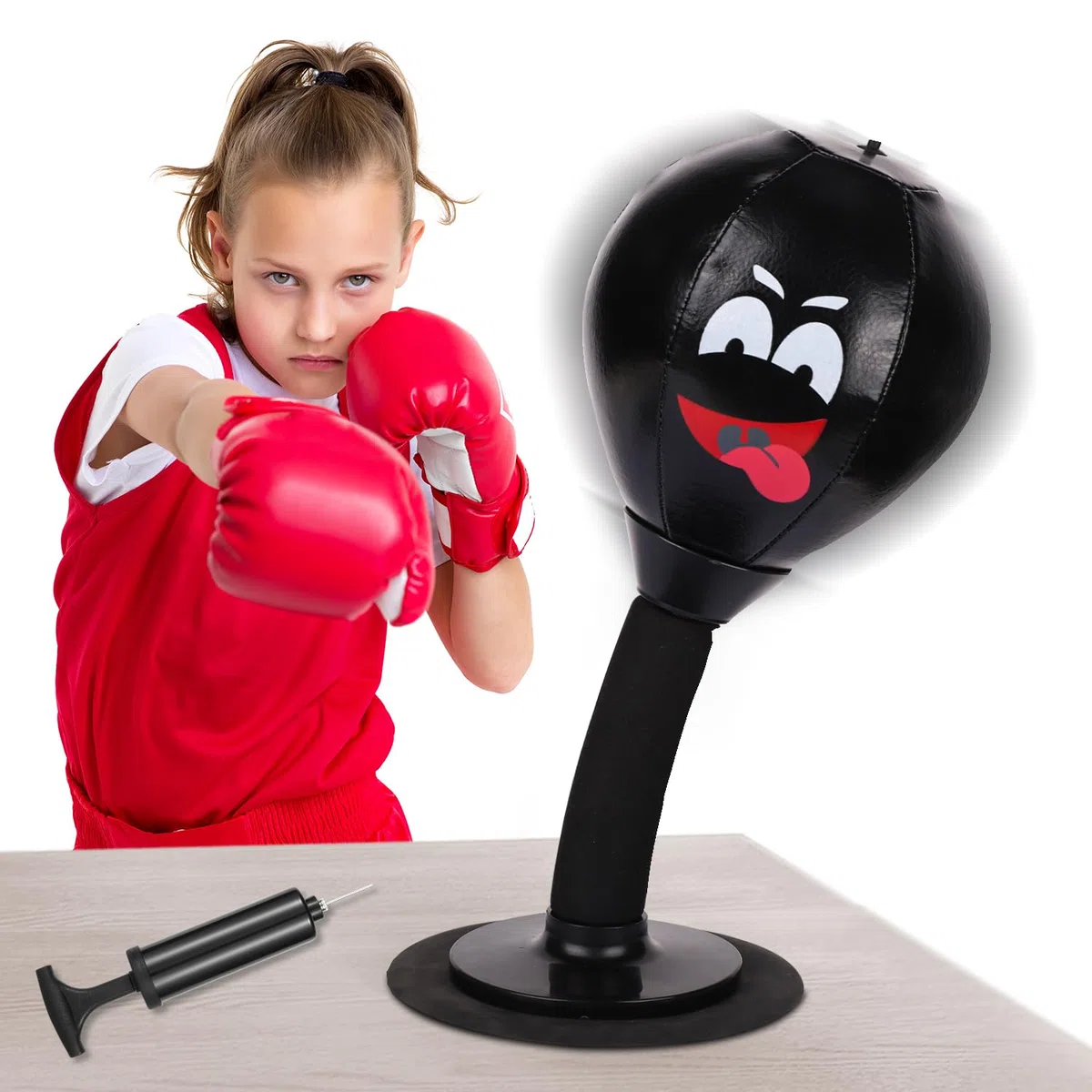Sac de Frappe de Bureau avec Ventouse, Sac de Frappe Anti-Stress, Sac de Frappe Amusant pour Enfants, Adultes, collègues, Amis, Bureau