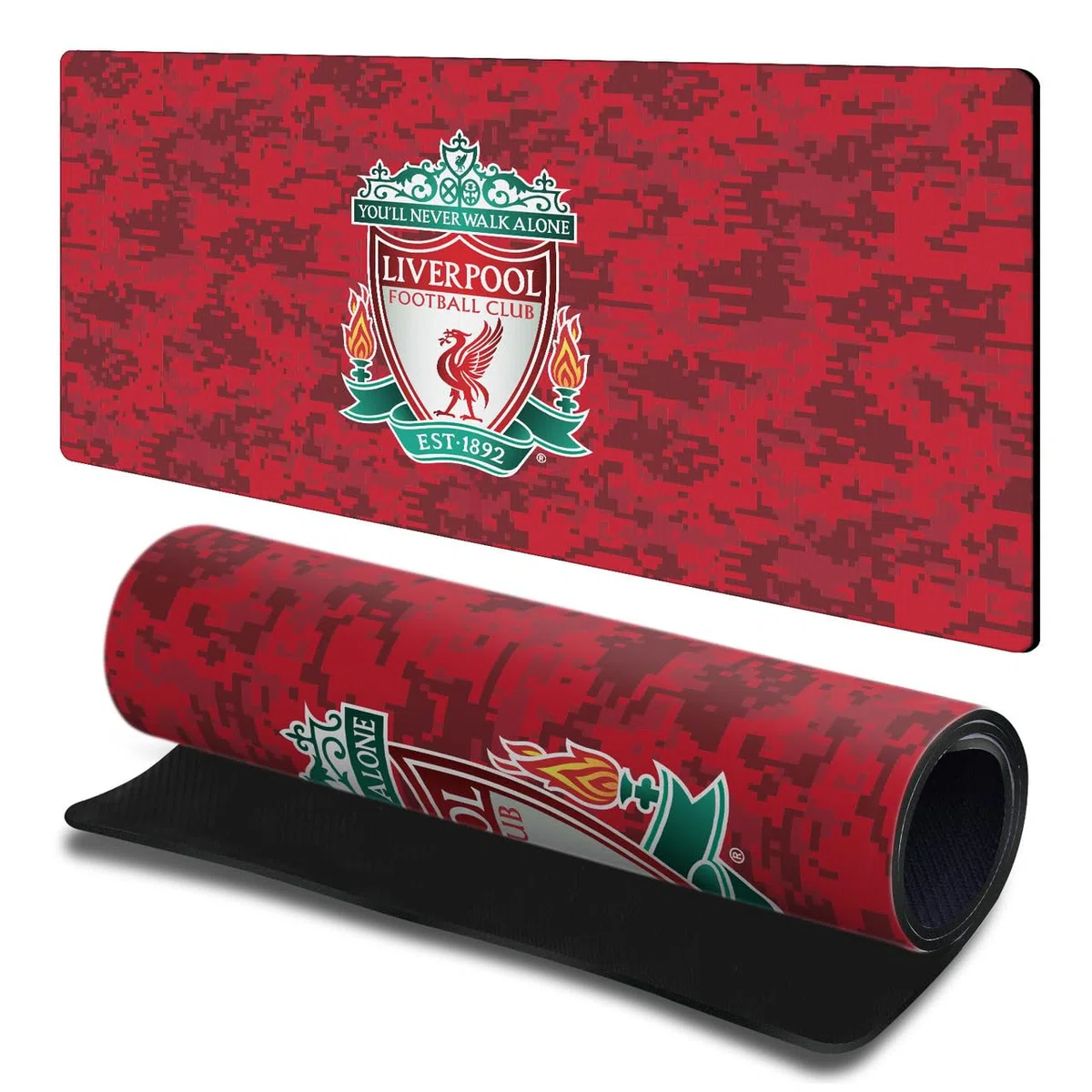 Head Case Designs sous Licence Officielle Liverpool Football Club Blason Camouflage Numérique Graphismes 23.62 x 11.81 x 0.12 inches (600 x 300 mm) - L Tapis De Souris pour Jeux Bureau PC Clavier