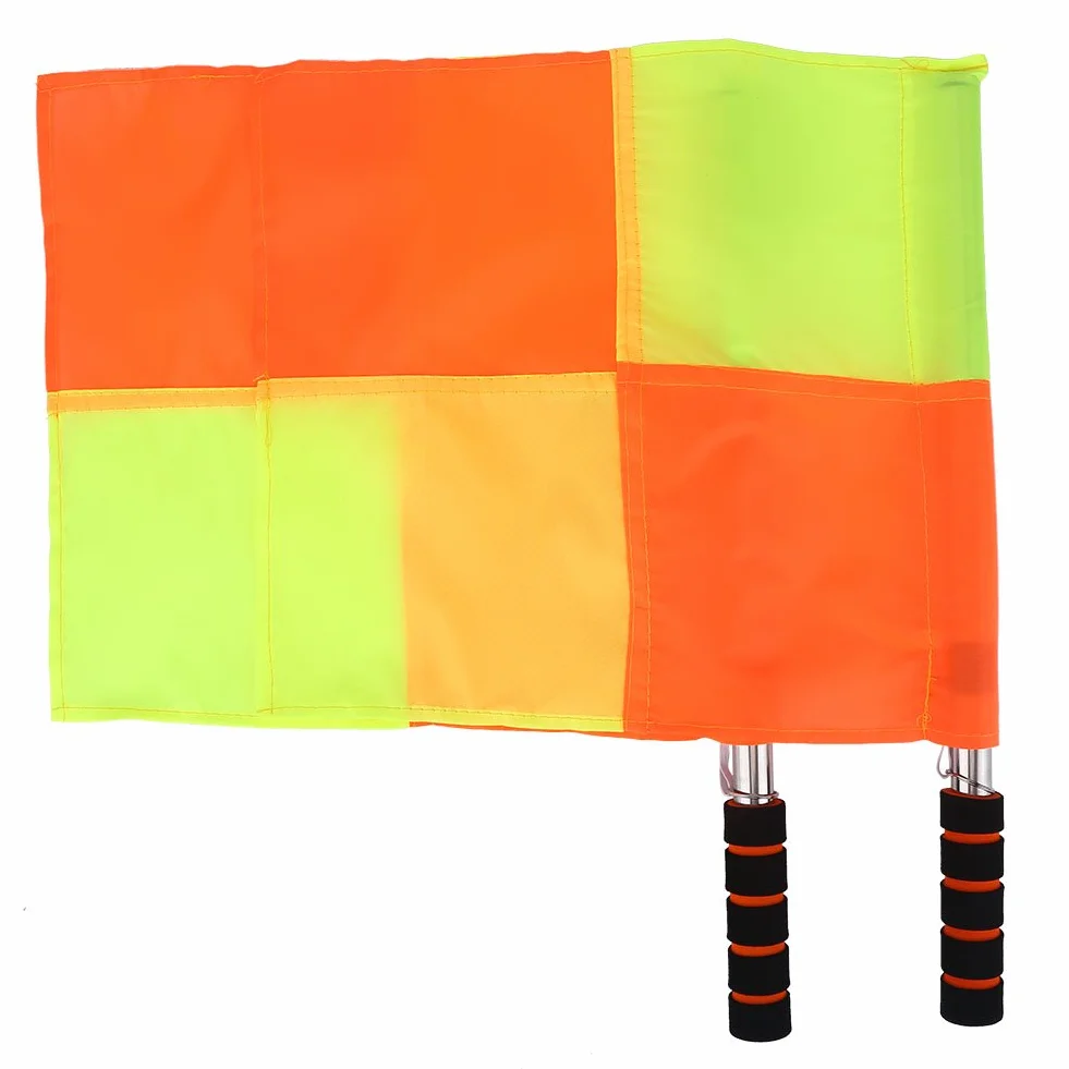 Drapeaux pour Arbitre de Football, Drapeau de sport, drapeau de juge de touche rouge et jaune, drapeau d'arbitre étanche, utile pour l'équipement de football de football