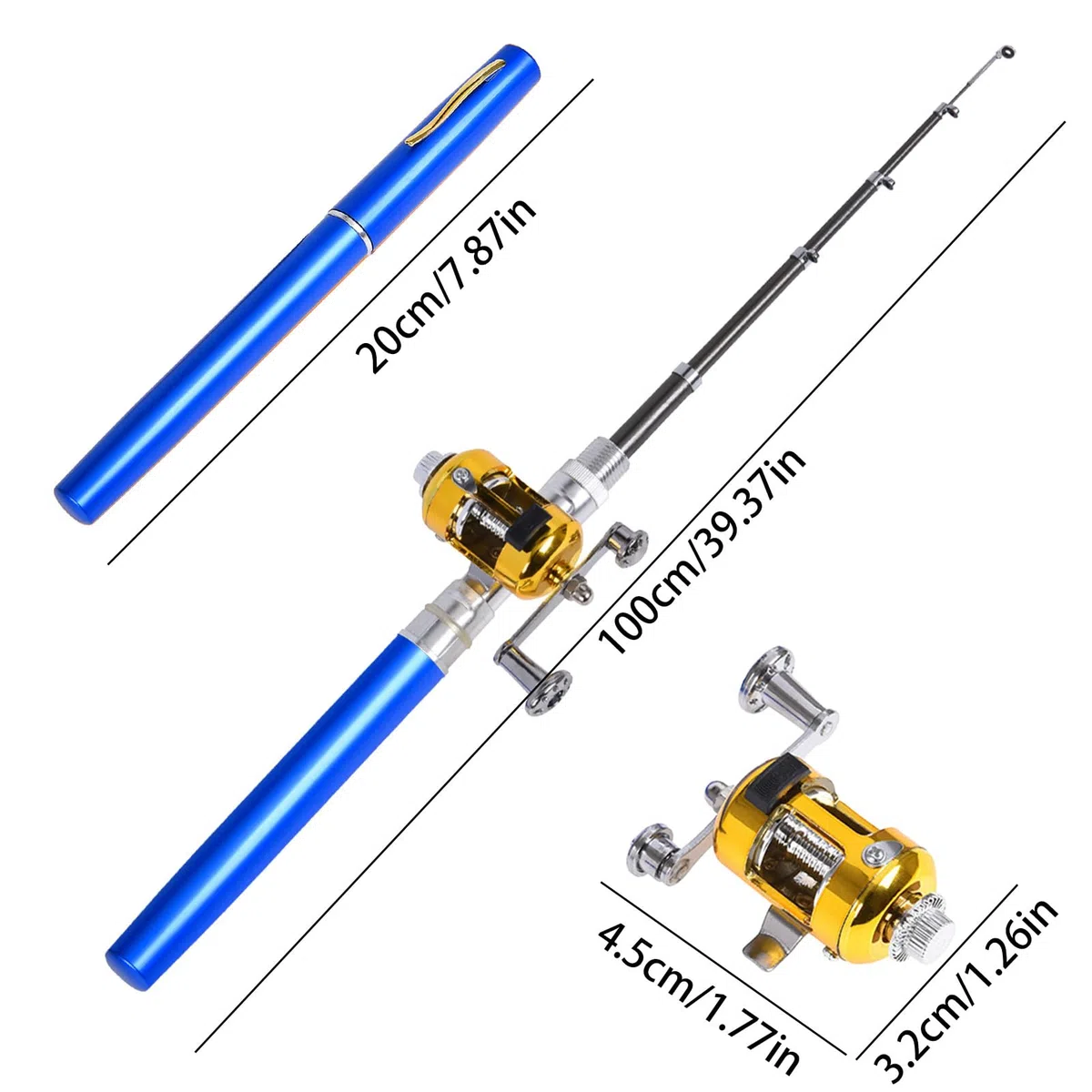 Canne à Stylo, Canne à pêche à Stylo de Poche | Stylo Canne Et Moulinet Combo Stylo De Pêche Portable - Stylo Canne à pêche, Stylo Canne à pêche pour randonneurs, Amis, routards