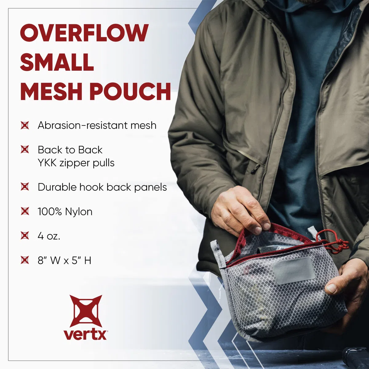 Vertx Pochettes en Maille pour trop-Plein