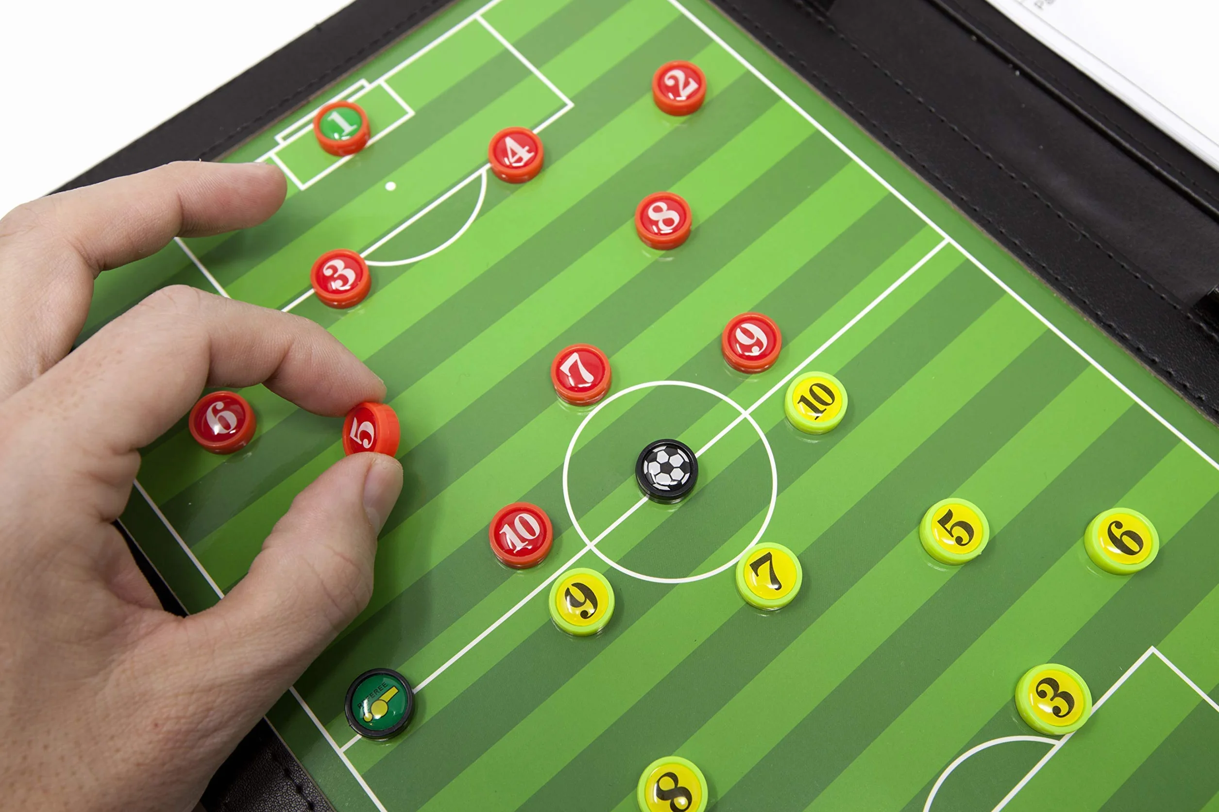 Tableau Tactique Football-Dossier de Tactiques Magnétique pour Entraîneurs de Football avec Poche Intégrée