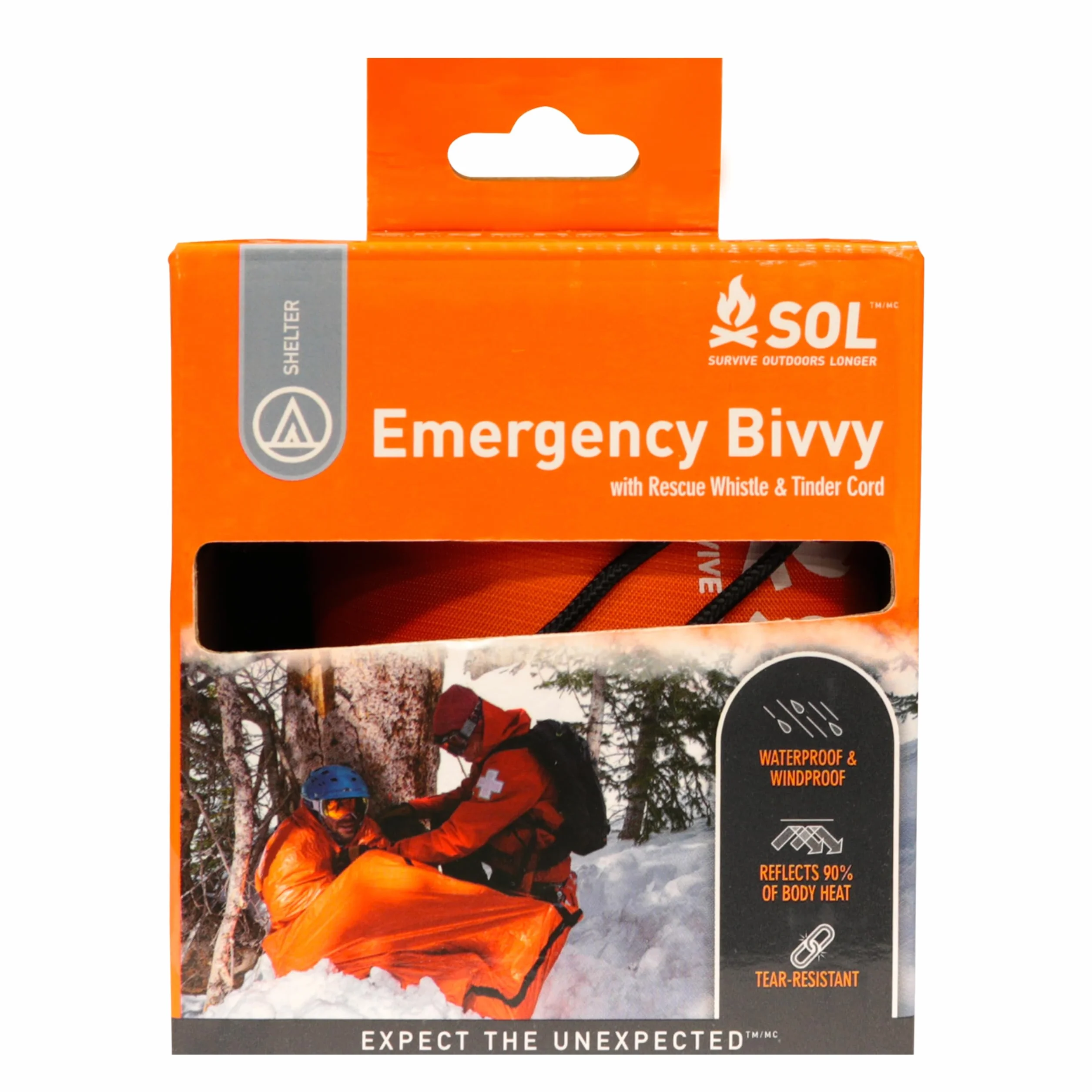 S.O.L. Survive Outdoors Longer S.O.L. 90% Reflective Ultra-Lightweight Emergency Bivvy, Multiple Colors
