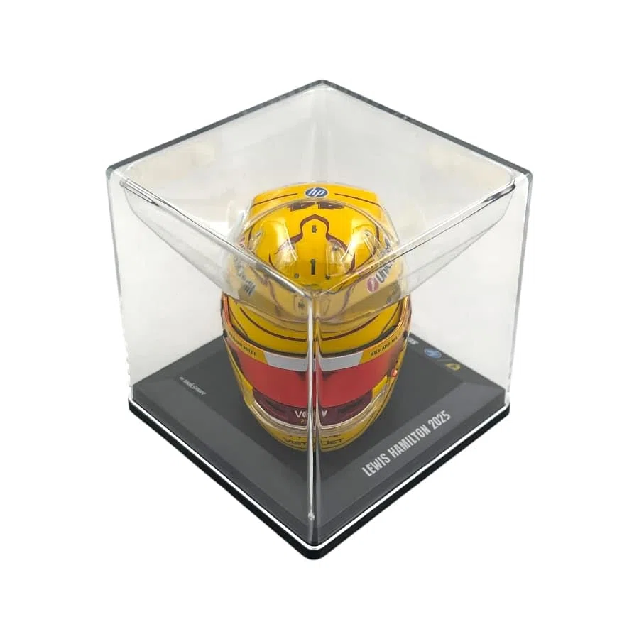 Spark Model Scuderia F1 Team, Official LookSmart, Mini casque Lewis Hamilton édition spéciale Fiorano Test à l'échelle 1/5, jaune