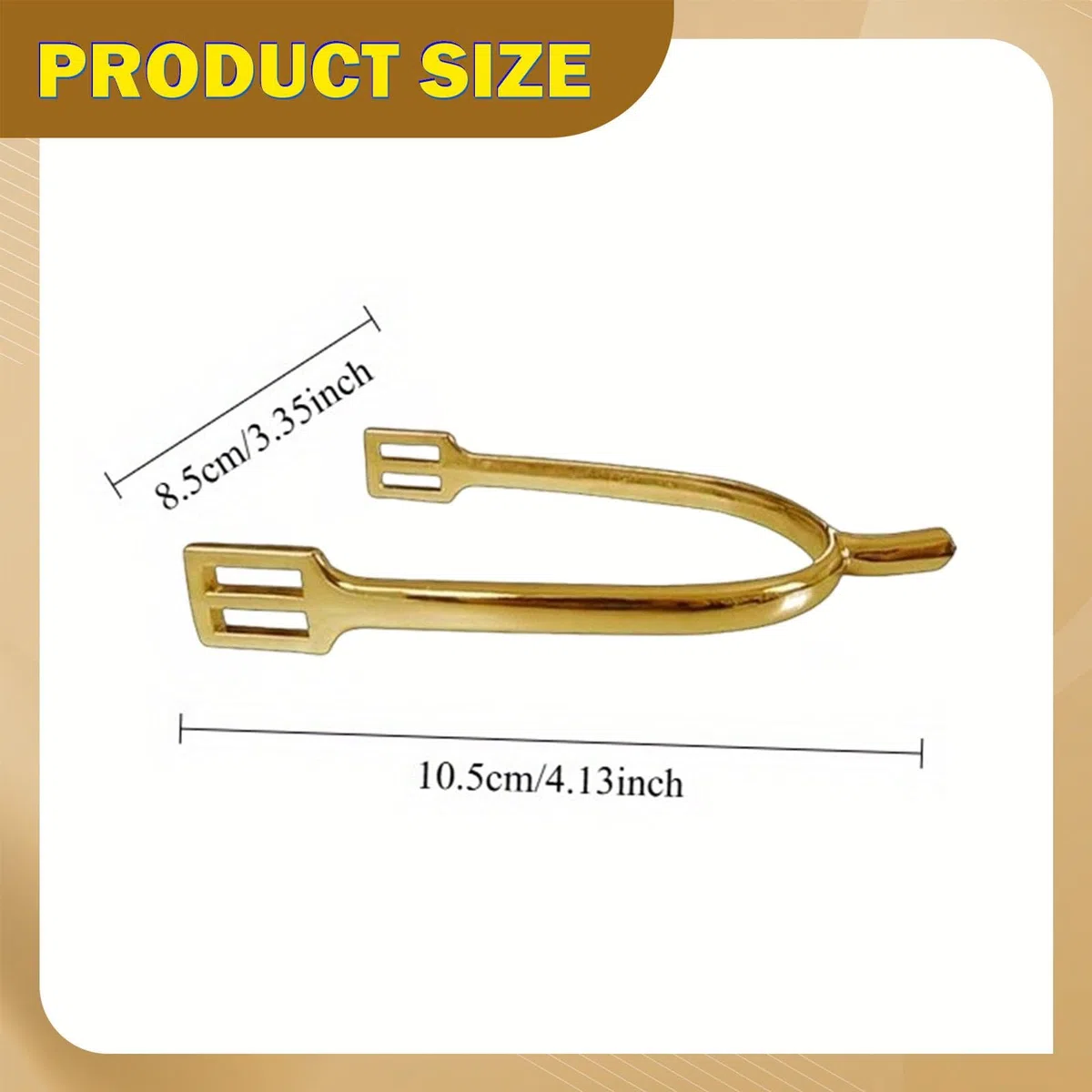 perfk Lot de 2 éperons pour Cheval, Accessoires d'équitation, équipement Professionnel en Alliage de Zinc, éperons décoratifs pour Bottes de Cowboy, Or