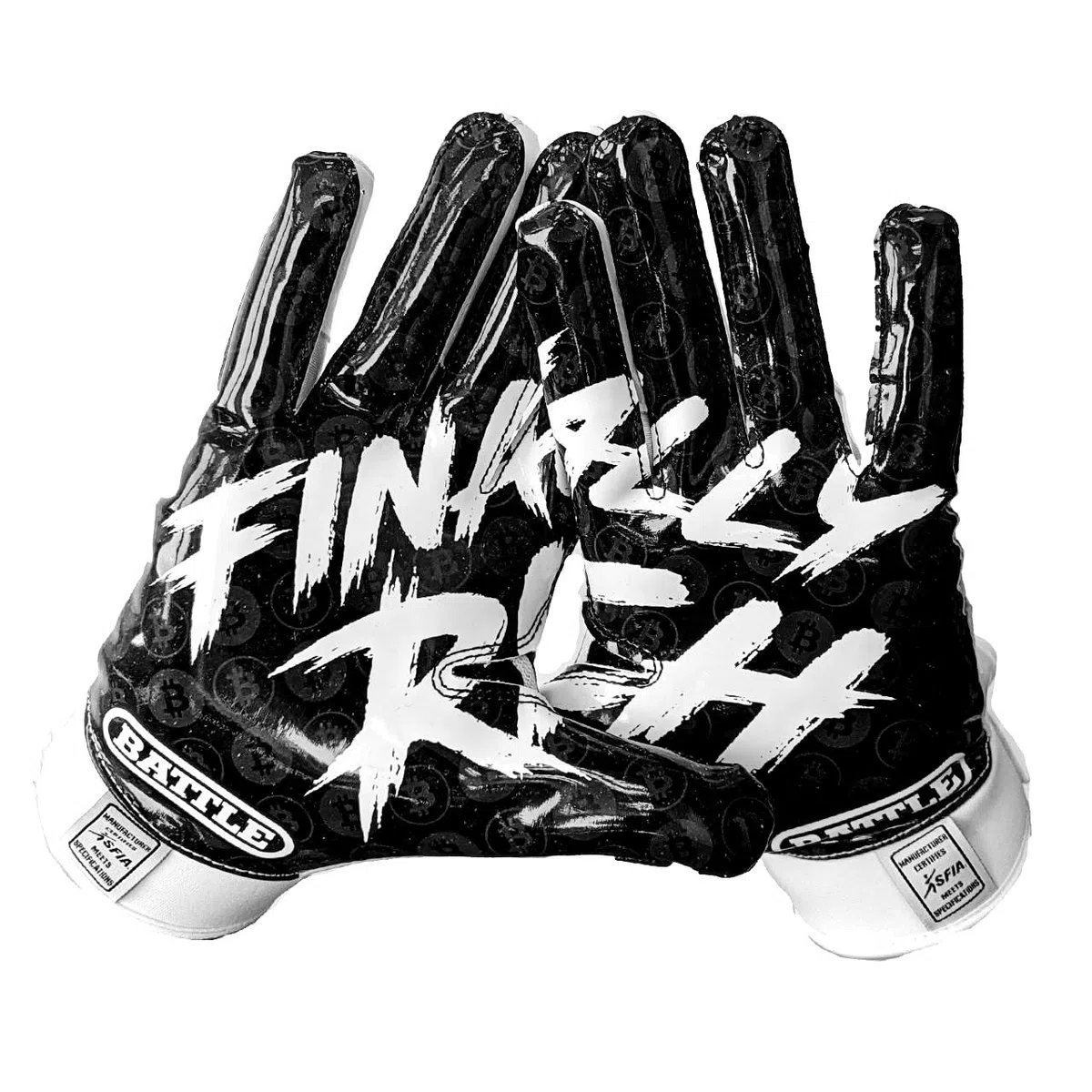 Battle Gants de football larges pour le dos de la main, ultra adhérents et antidérapants, pour adultes et jeunes
