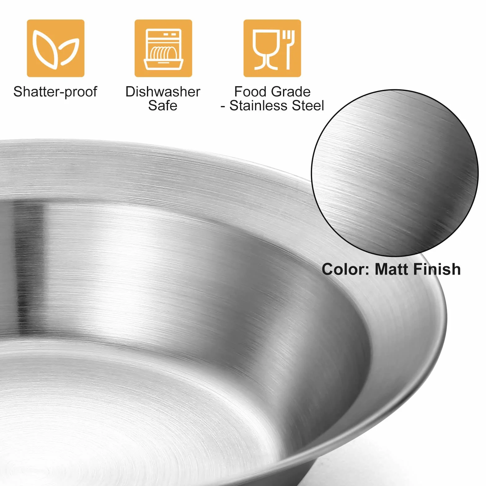 Odoland Set de Couverts Camping, Kit de Vaisselle en Acier Inoxydable Poli avec Assiette Bol Tasse Fourchette Cuillère Couteau Sac de Voyage Portable, pour Cuisine Camping Randonnée Pique-Nique