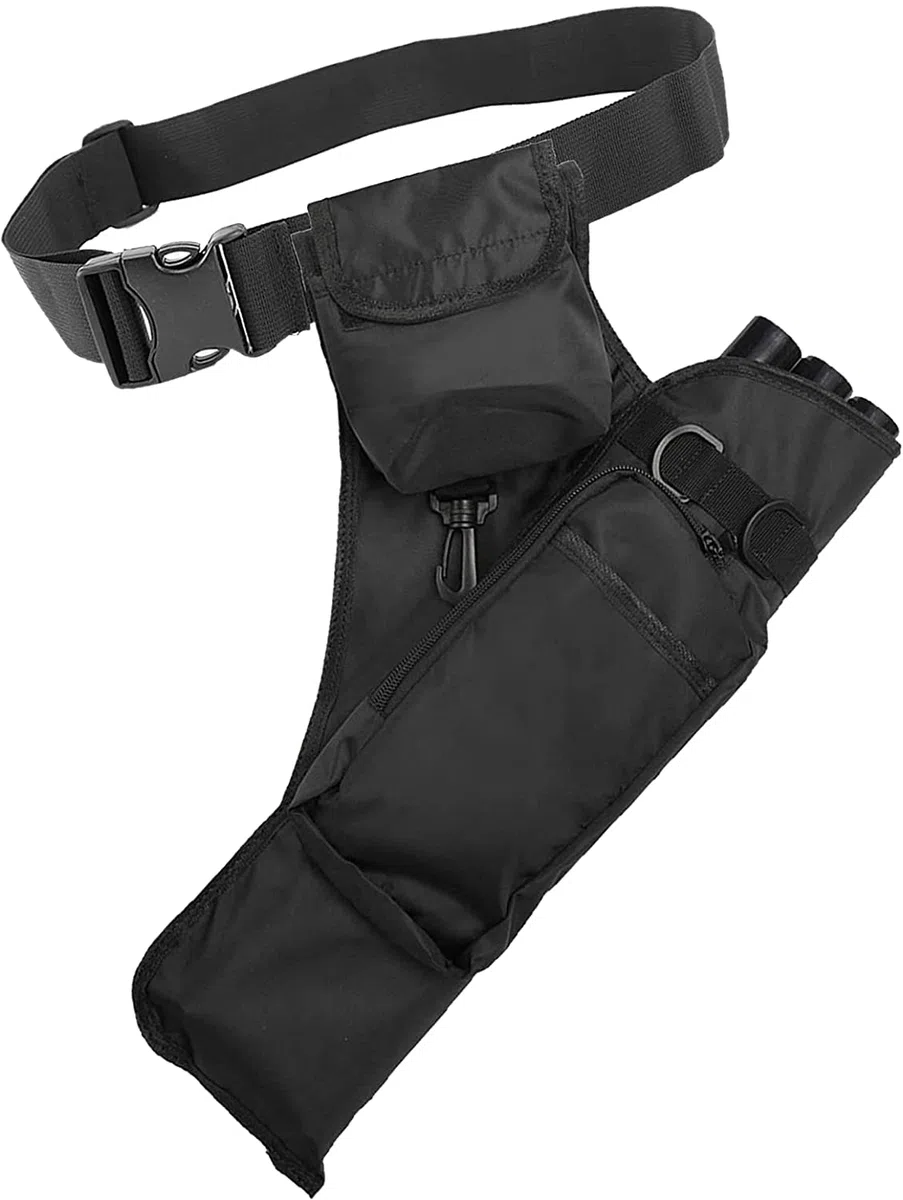 Archery Bag Outdoor Canvas Arrow Quiver Hunting Three Tube Archery Bag Waist Span Archery Accessories Archery Bag