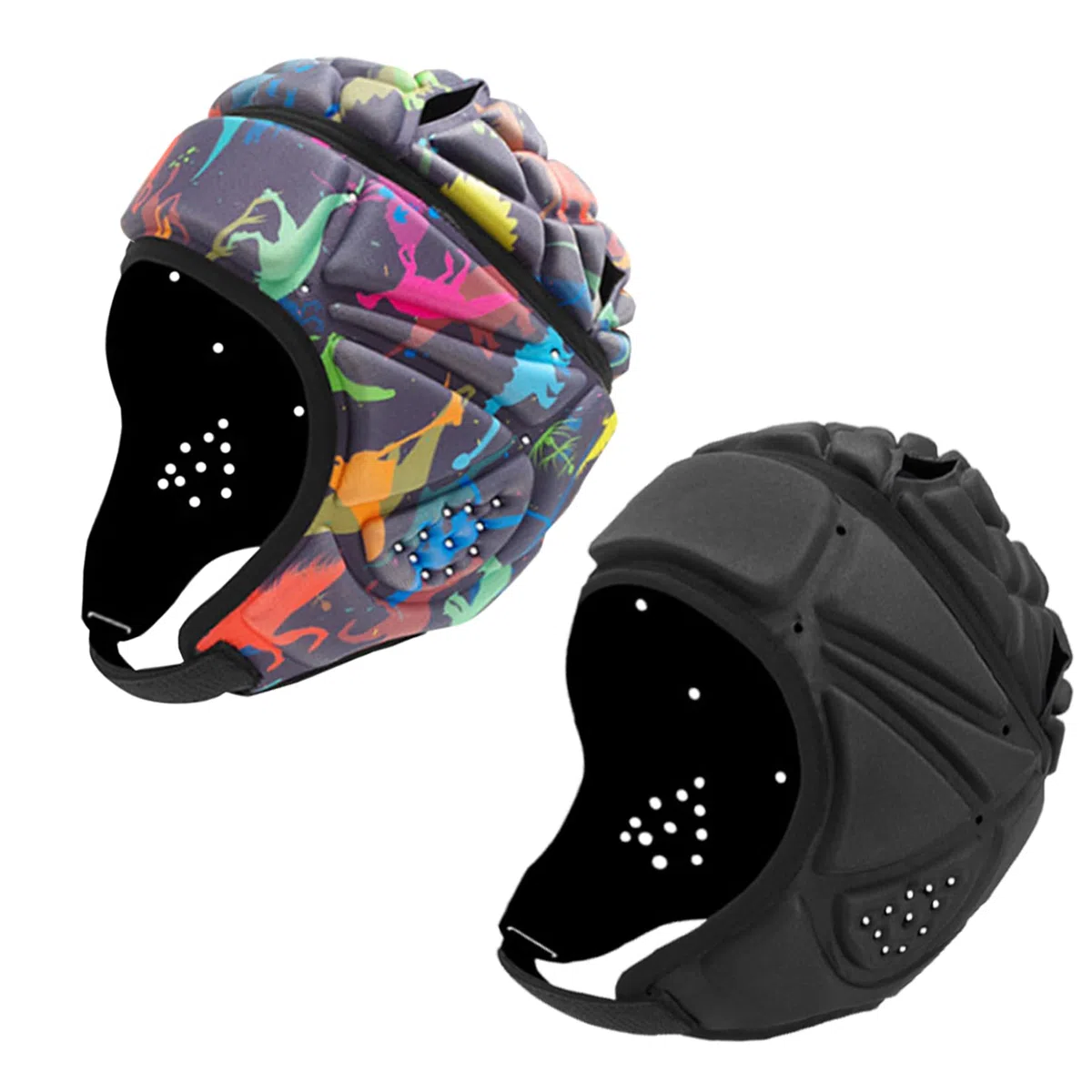 Casque de Rugby Ajusté en Douceur Avec Ruban Adhésif pour Adultes, Noir