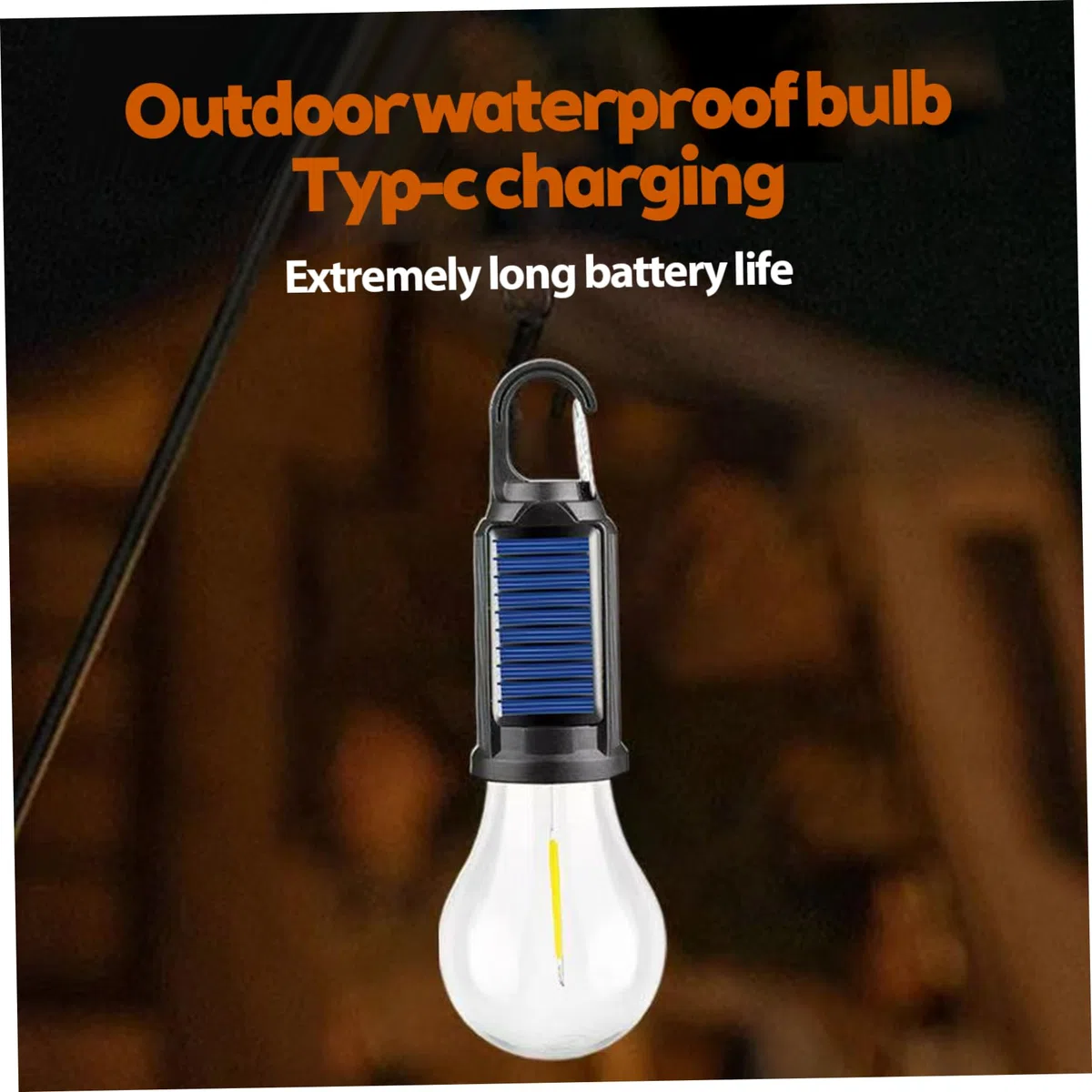 Lot de 2 lampes solaires de camping portables, étanches, multifonctions, rétro, avec crochet, pour camping en plein air, ampoule solaire, lampes solaires pour, poche