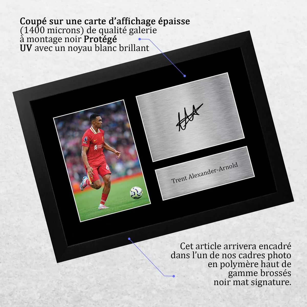 HWC Trading FR A4 Trent Alexander-Arnold Liverpool Cadeaux imprimés photo autographe signée pour les fans de football et les supporters - A4 Encadré