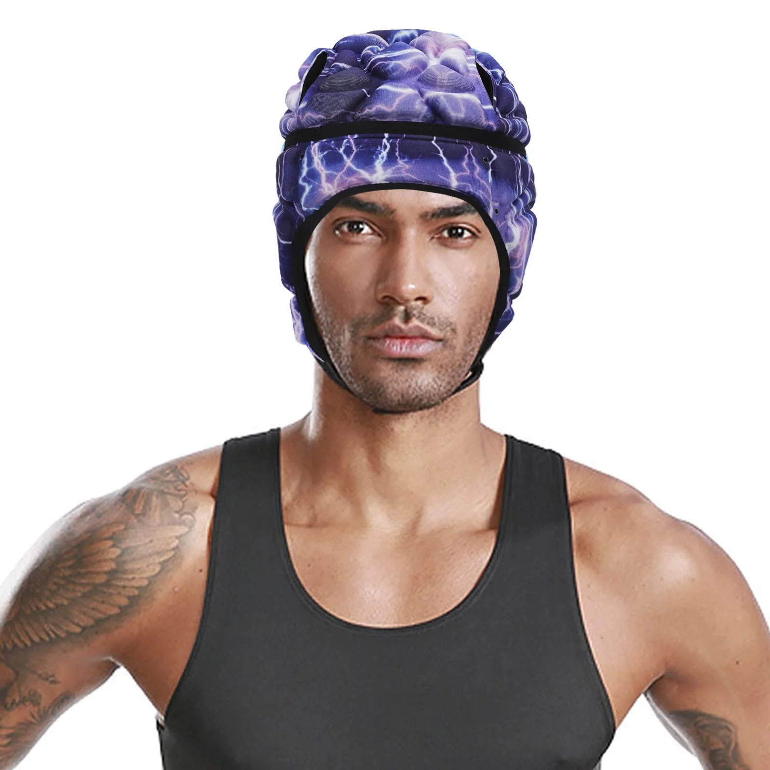 YJZQ Casque de Gardien Rugby Casque éponge Coque de Protection 360° Couvre tête Chapeau pour Gardien de Rugby ChapeauAdulte Ado Entraînement Foot Ball Bonnet léger pour Cyclisme Sport