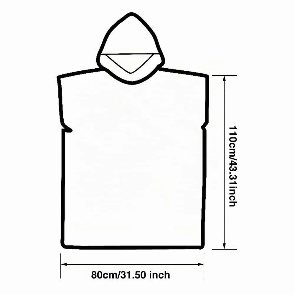 Peignoir de plage et de natation avec capuche - Absorbe l'eau - Séchage rapide - Poncho surf pour adultes - Combinaison plongée douce - Cadeau natation en plein air (gris) (bleu marine)