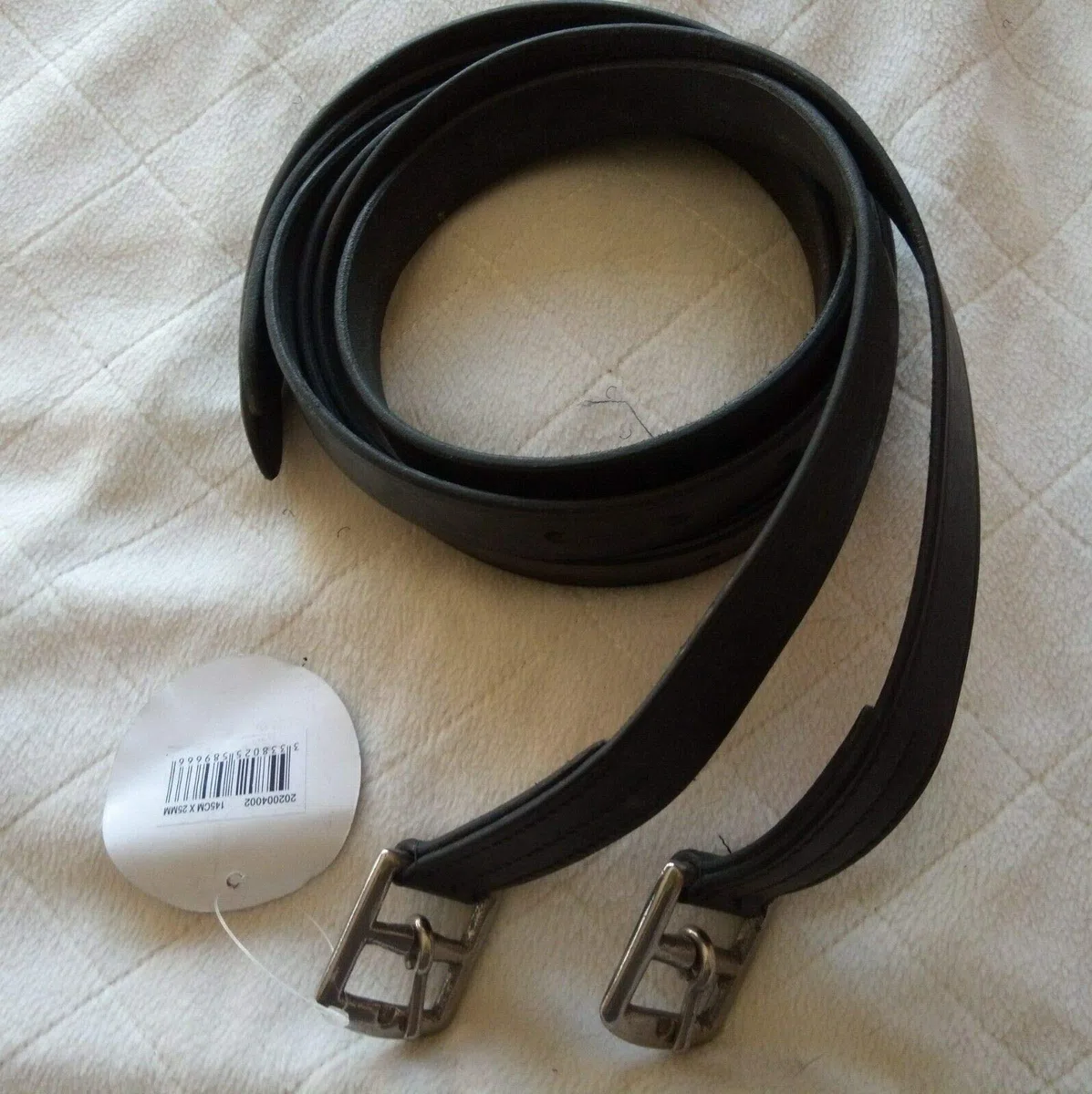 RIDING WORLD Etrivières Cuir - Couleurs - Noir, Taille d'étrivières - 120 cms