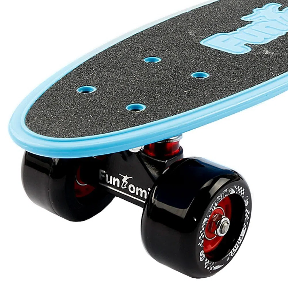 FunTomia® Planche à roulettes Big Wheel Mini-Skateboard 57cm - avec roulements ABEC-11 - Style Retro Cruiser en Plastique