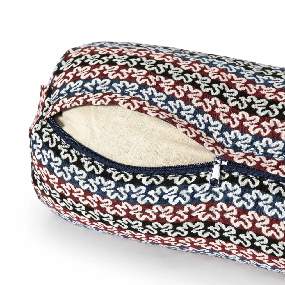 #DoYourYoga Coussin cylindrique pour yoga | 68cm x 22cm | Remplissage d'épeautre bio ou de cosses de sarrasin bio | Housse lavable | Coussin de yoga & siège de méditation | Coussin zafu pour yin yoga