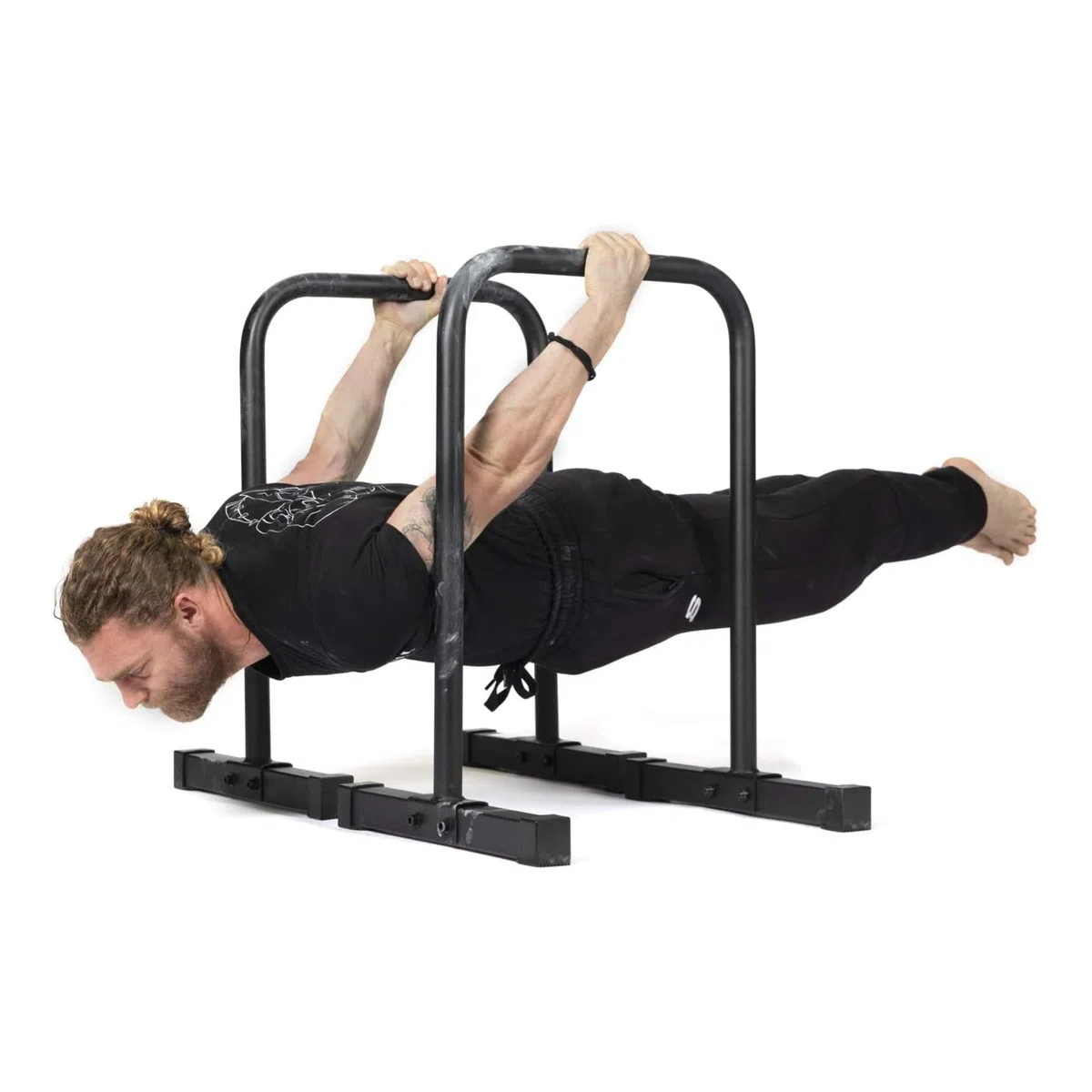 Gravity Fitness Barres de Dips XL - Meilleures Parallettes pour Calisthénie, Musculation Maison & Gym - Barres Ajustables 38mm pour Dips, Entraînement Calisthenics, Parallettes Fitness