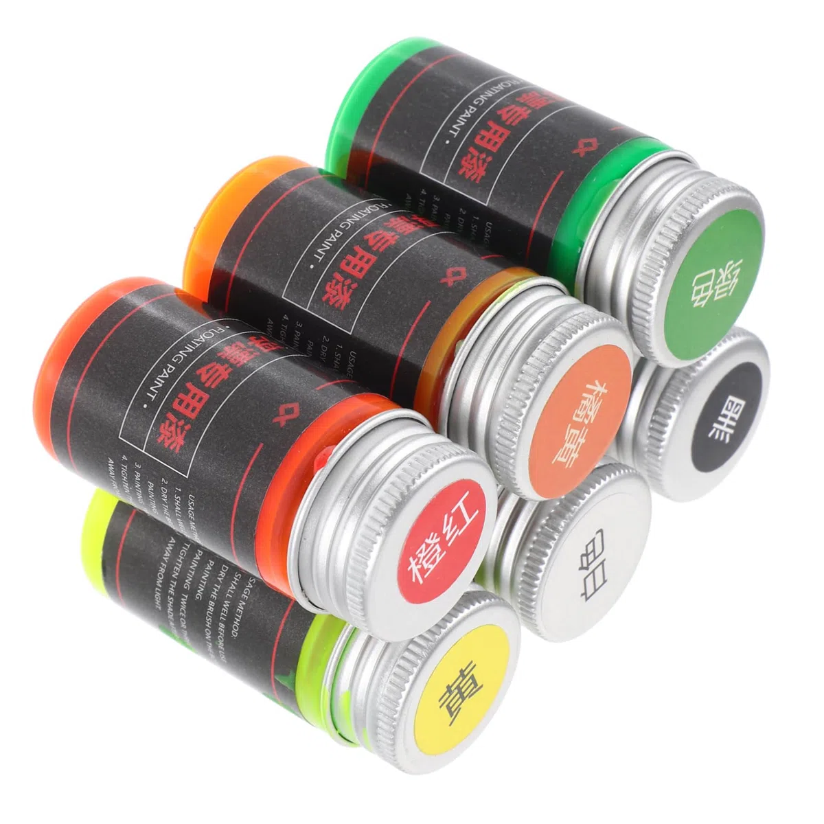 POPETPOP 6pièces Lot de Peintures Fluorescentes pour Flotteurs De Peinture à Huile pour Leurres Grossissants