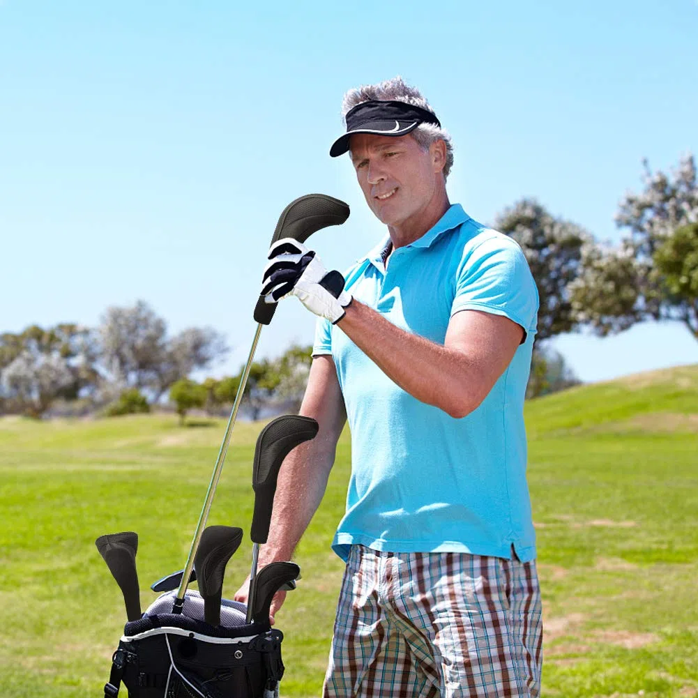 Lot de 3 Housses de Club de Golf pour Clubs de Golf Hybrides avec numéros interchangeables 3, 4, 5, 6, 7 x