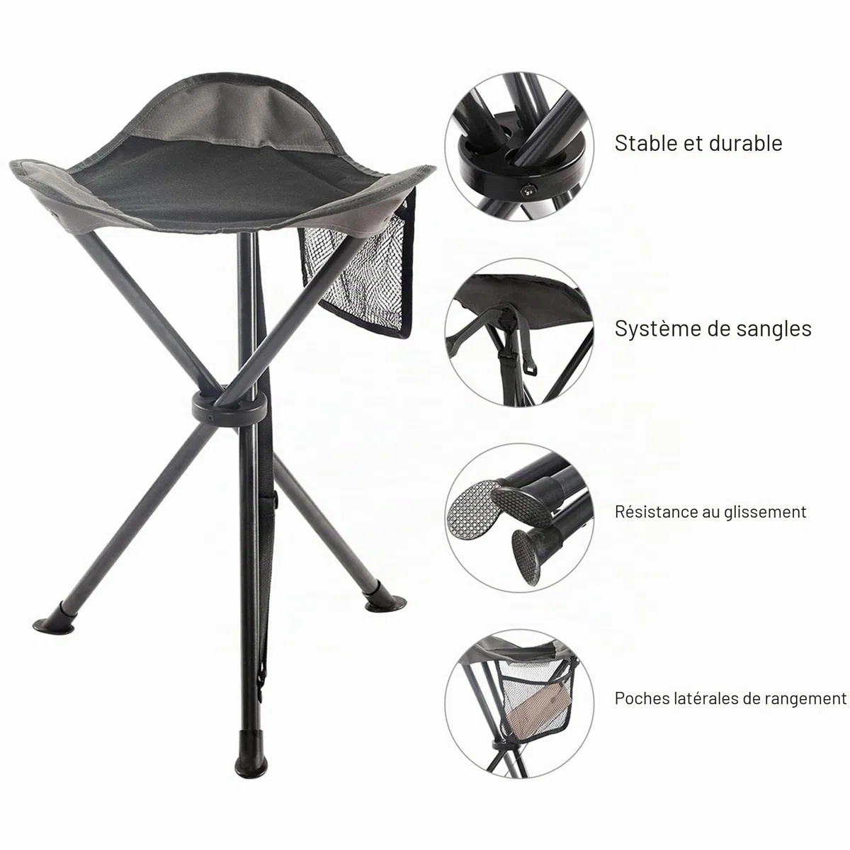 Portal Tabouret pliant trépied camping